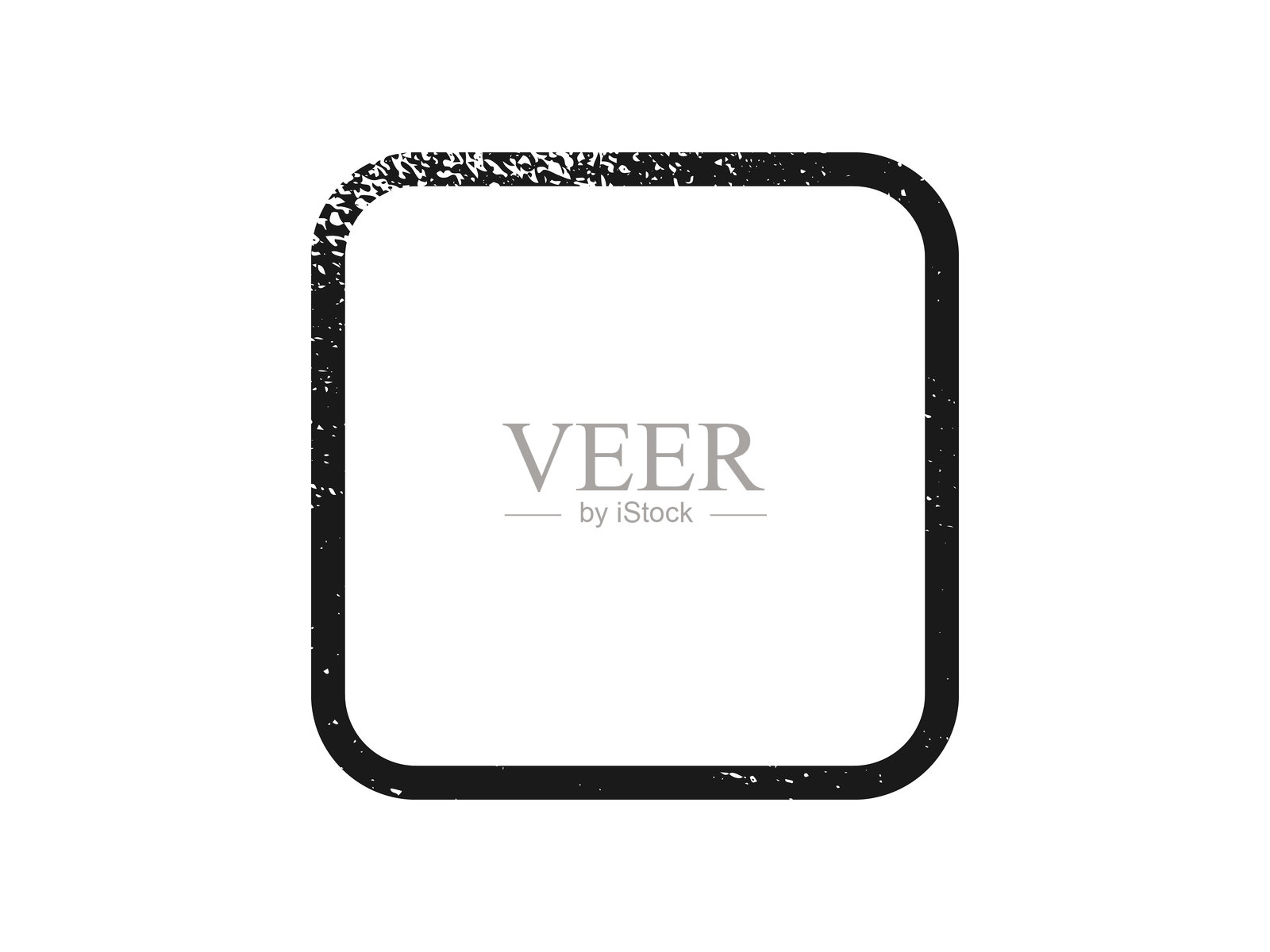 圆角方形的磨损边框插画图片素材