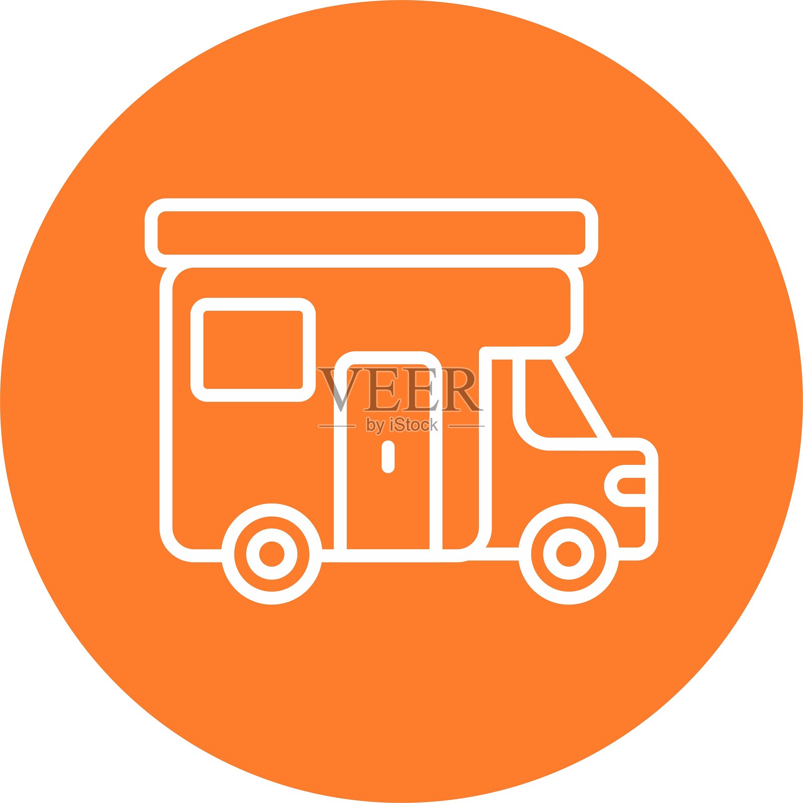 房车新图标设计创意插画图片素材