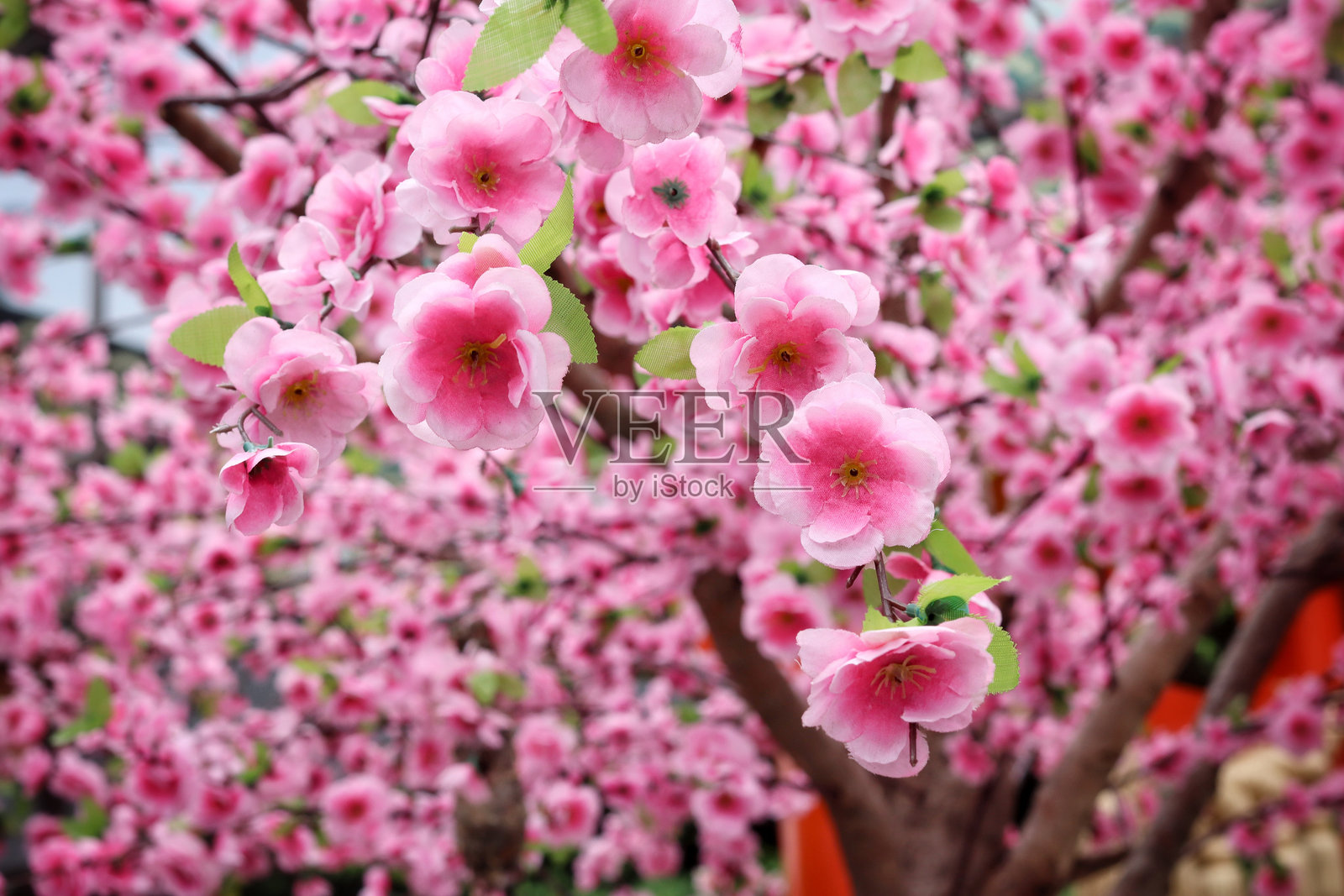 美丽的日本樱花人造花照片摄影图片