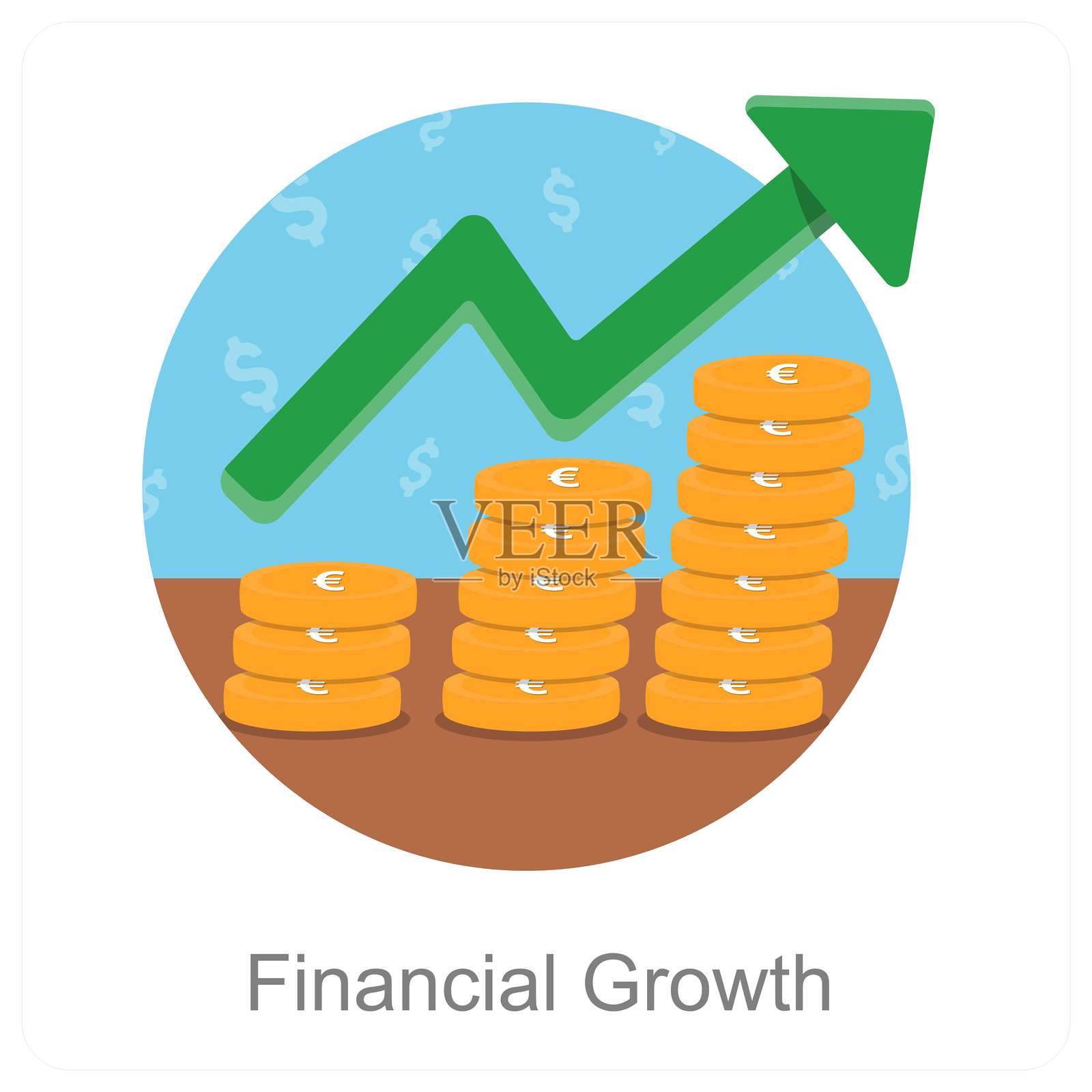 财务增长插画图片素材