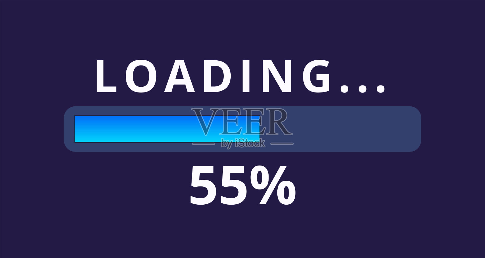 加载条 55% 已加载插画图片素材