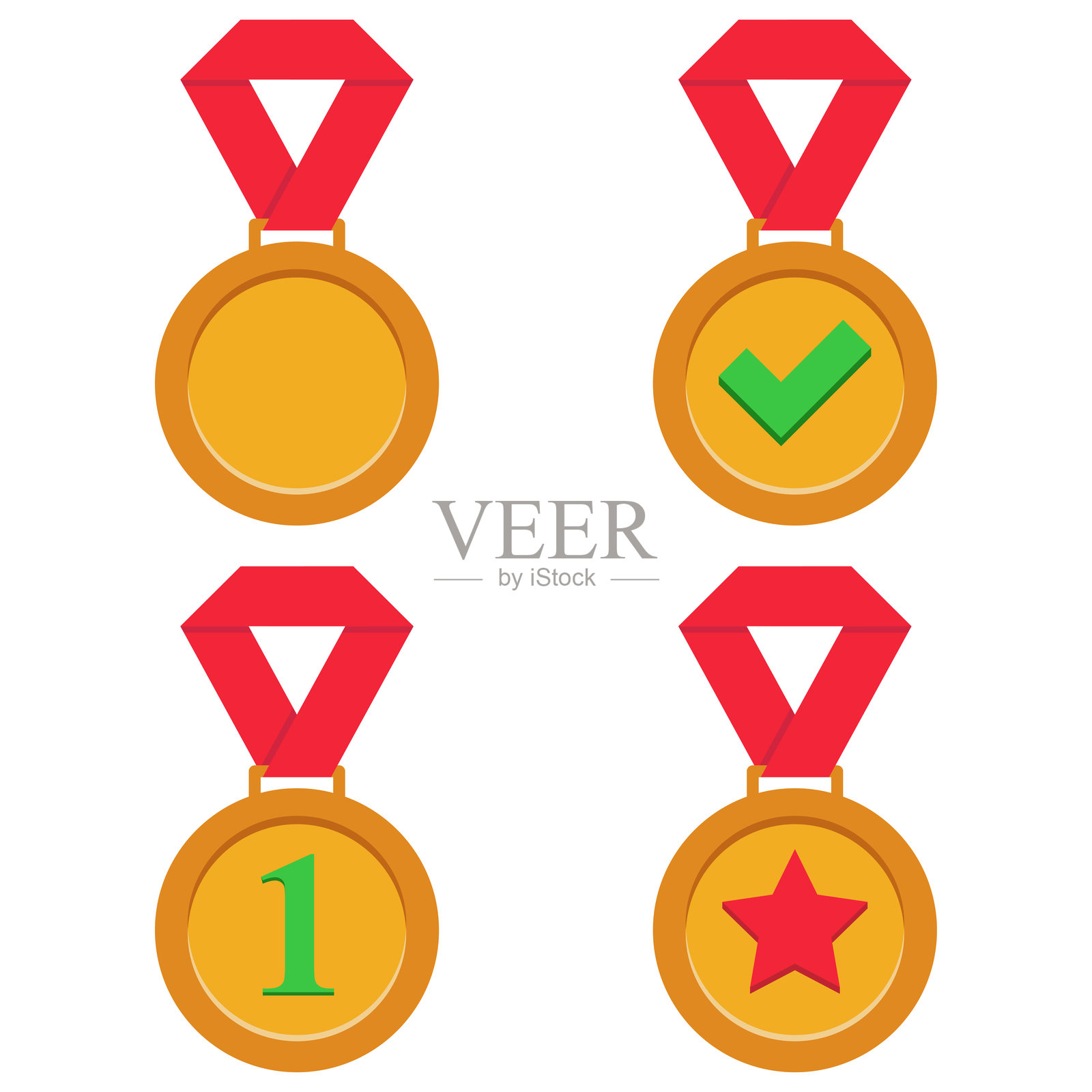 奖牌图标集合插画图片素材