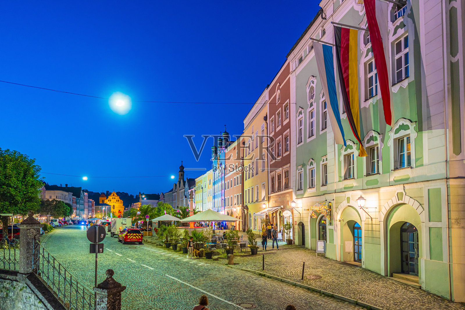 德国布尔豪森市中心天际线景观照片摄影图片