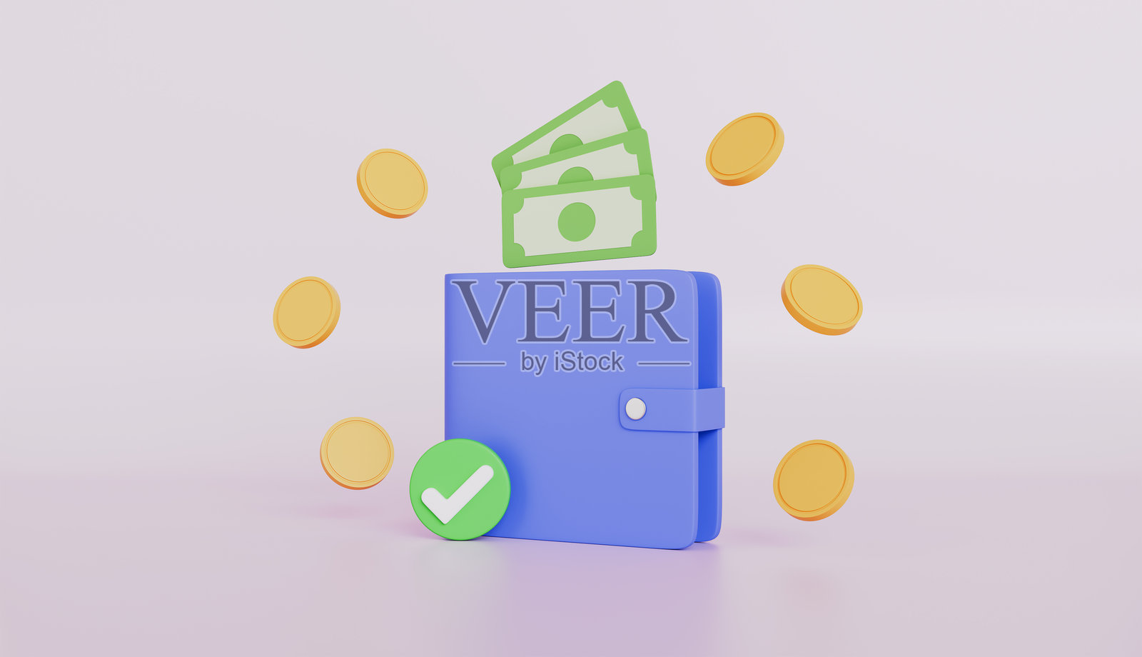 钱包里装着硬币和纸币,退休基金,储蓄,投资,支付概念照片摄影图片