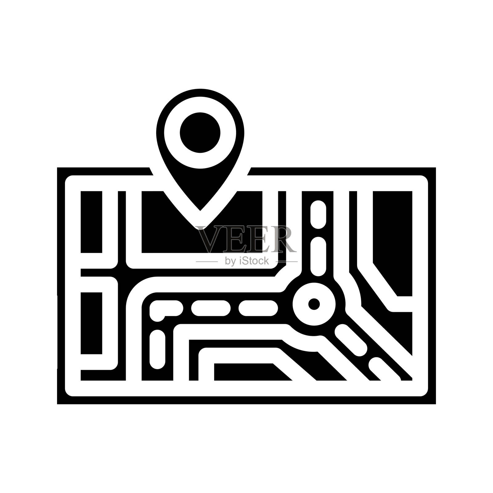 地图方向信息图标矢量插图插画图片素材