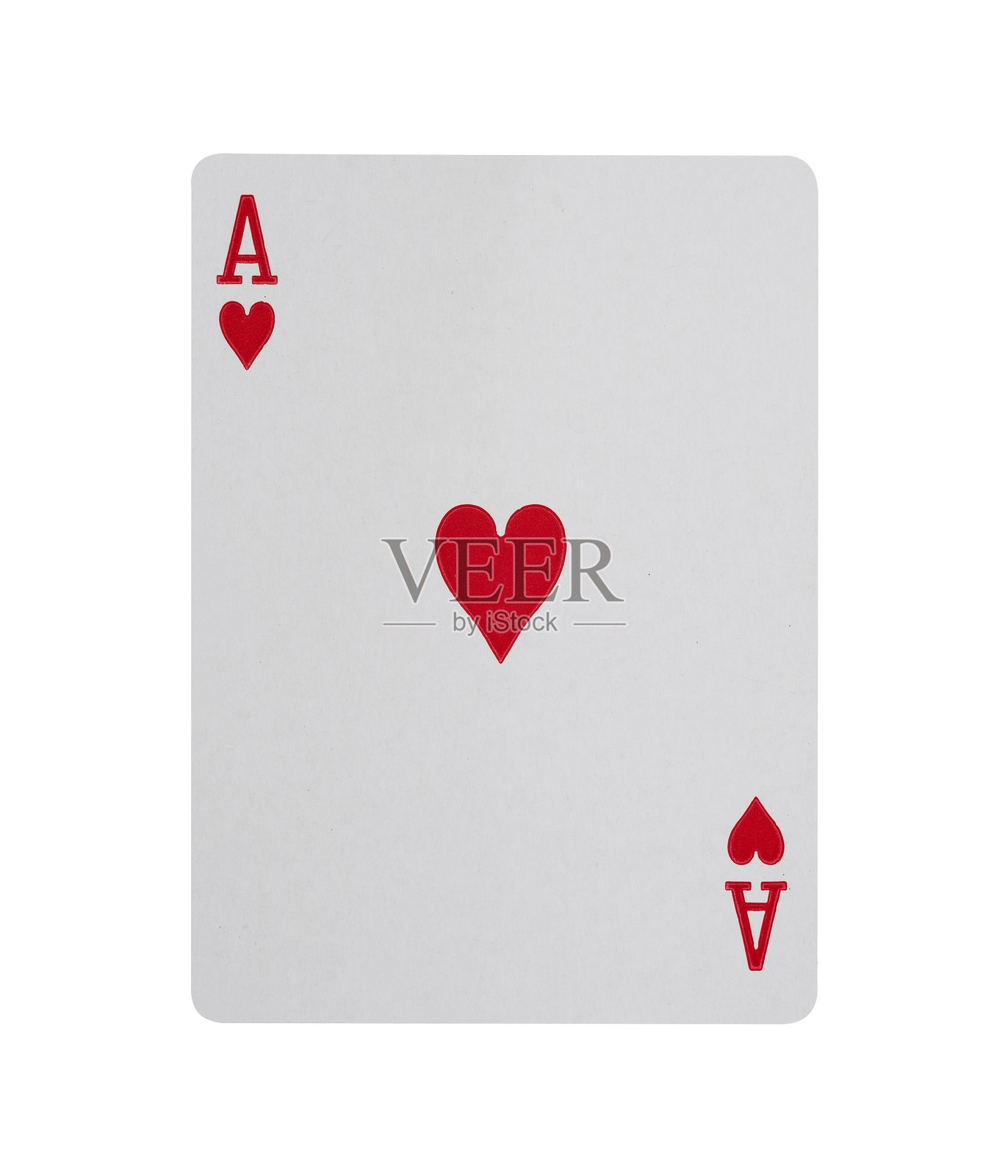 孤立的红心扑克牌照片摄影图片