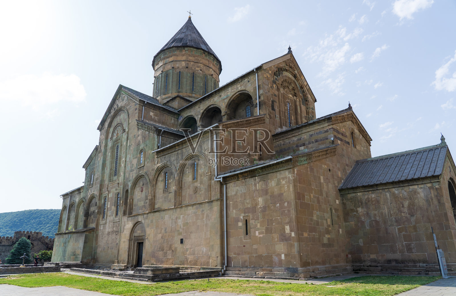 格鲁吉亚姆茨赫塔,靠近第比利斯的斯维提茨霍韦利大教堂照片摄影图片