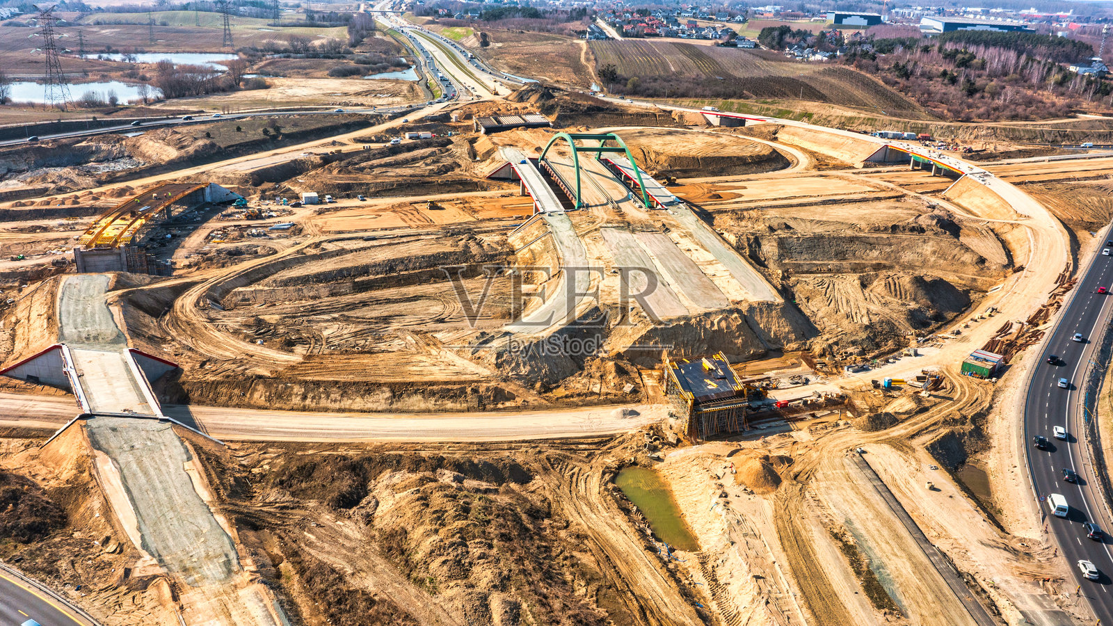 波兰波美拉尼亚的新特里城市际环路建设照片摄影图片