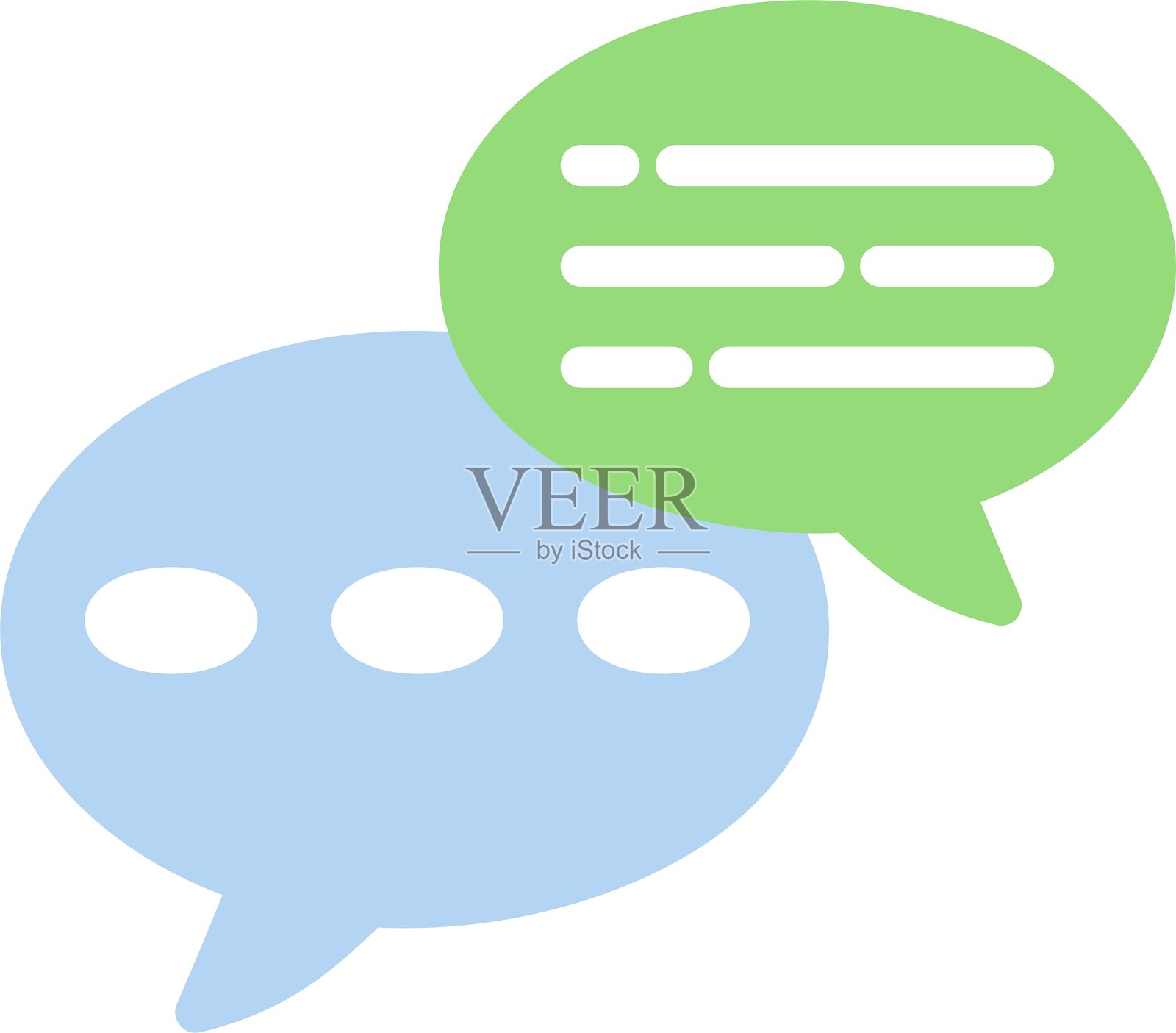 对话气泡扁平图标设计插画图片素材