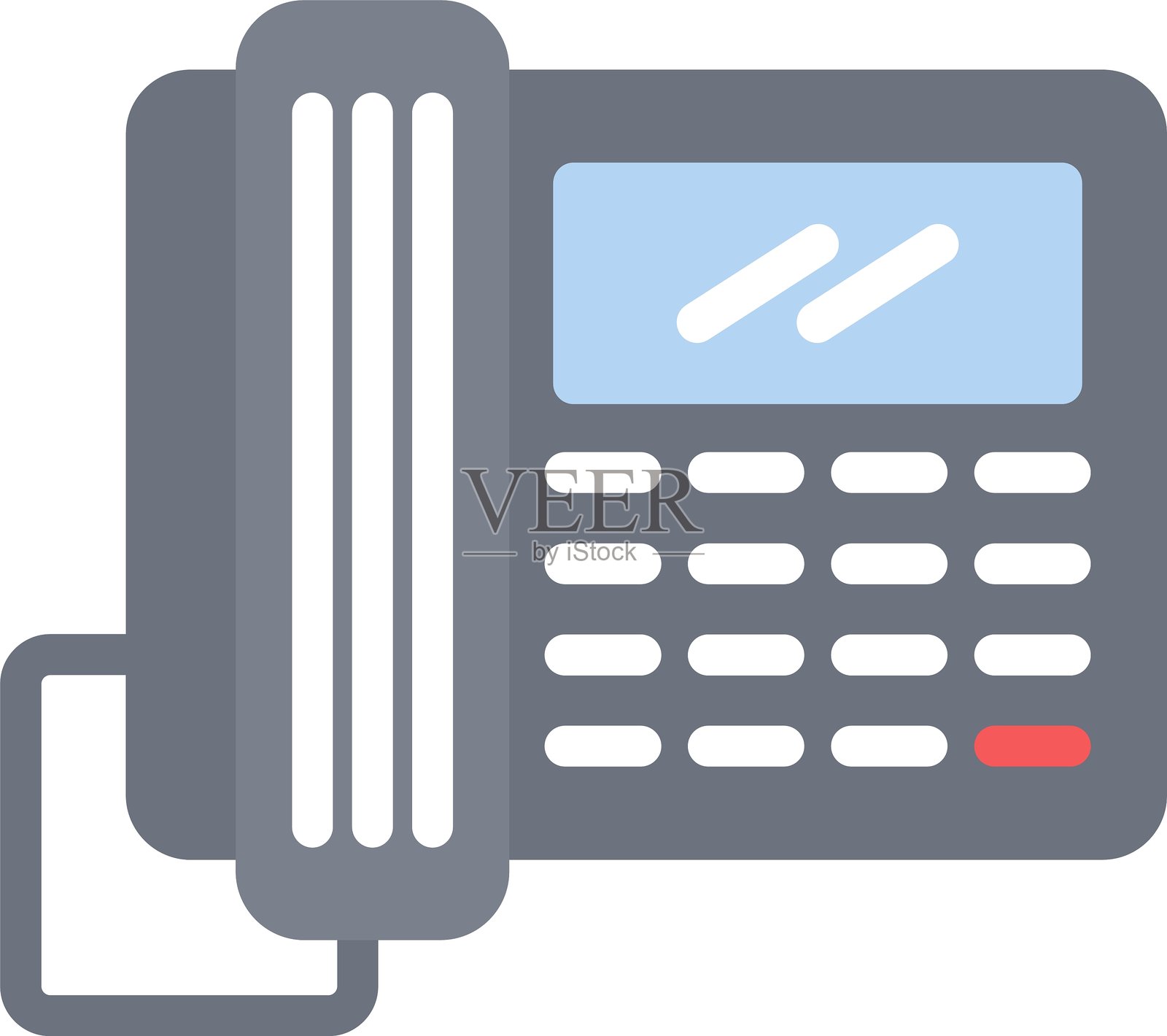 座机电话扁平图标设计插画图片素材