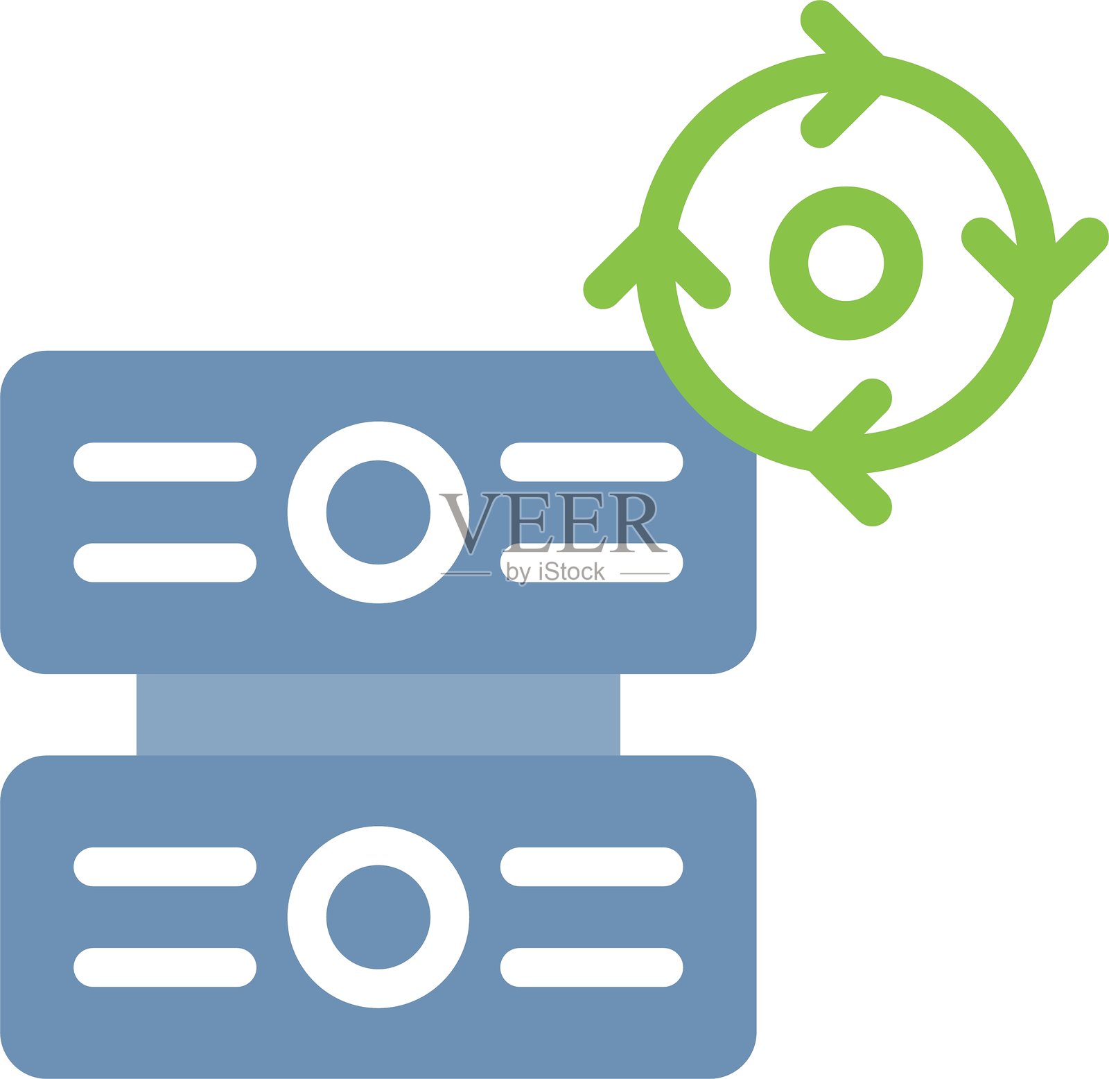 数据备份扁平图标设计插画图片素材