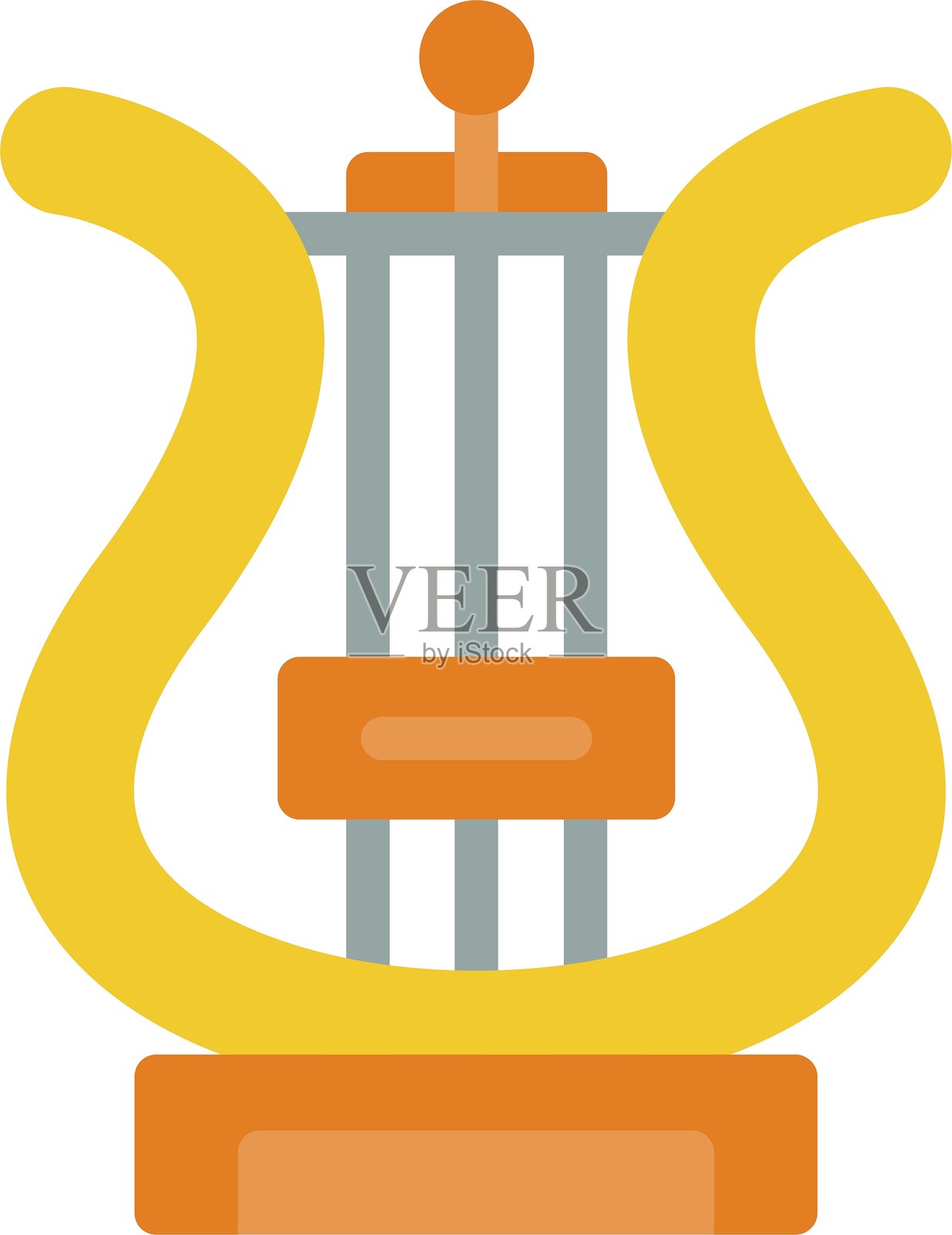 古代音乐扁平图标设计插画图片素材