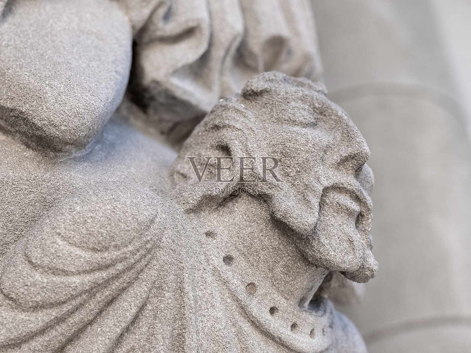 河滨教堂的建筑细节照片摄影图片