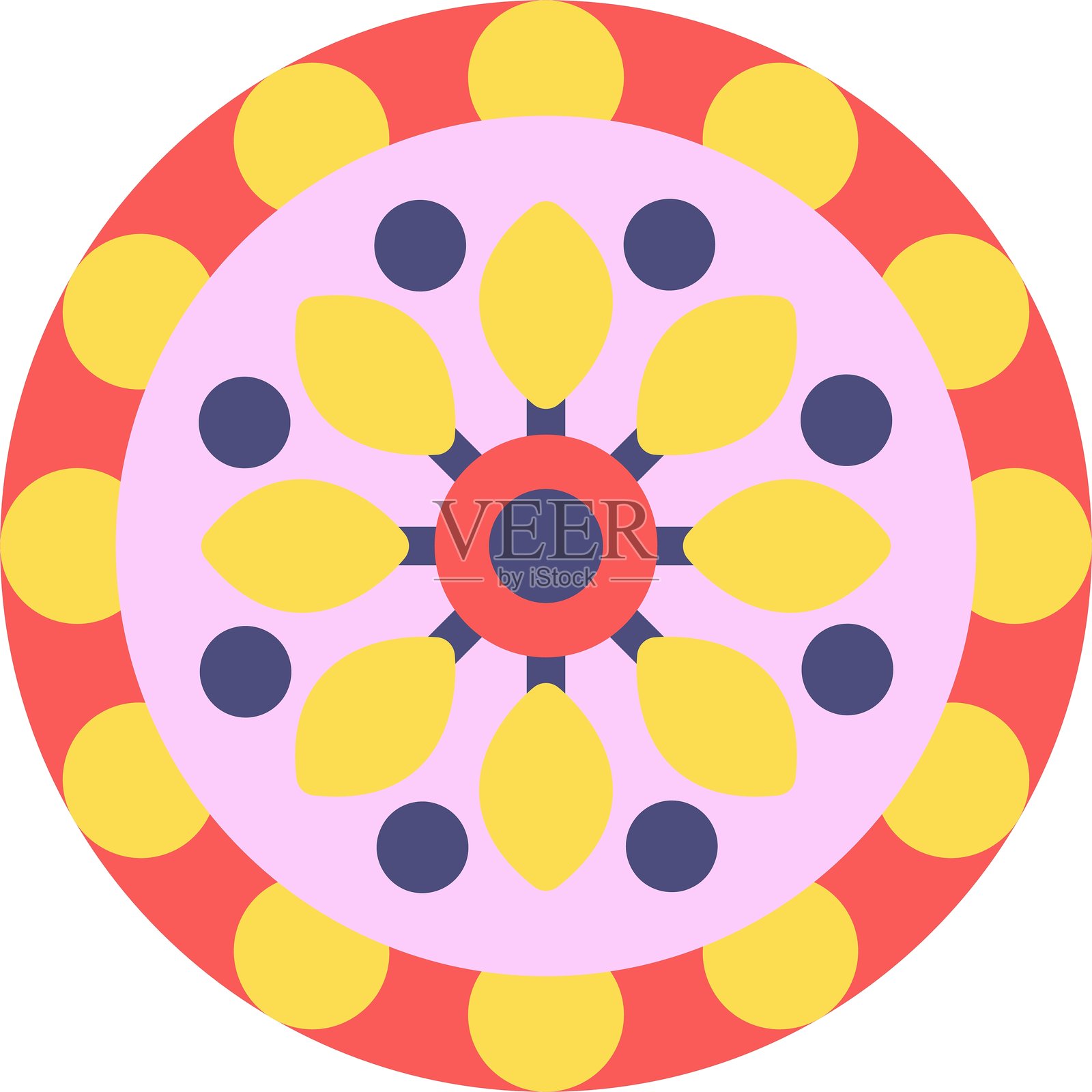 曼荼罗扁平图标设计插画图片素材