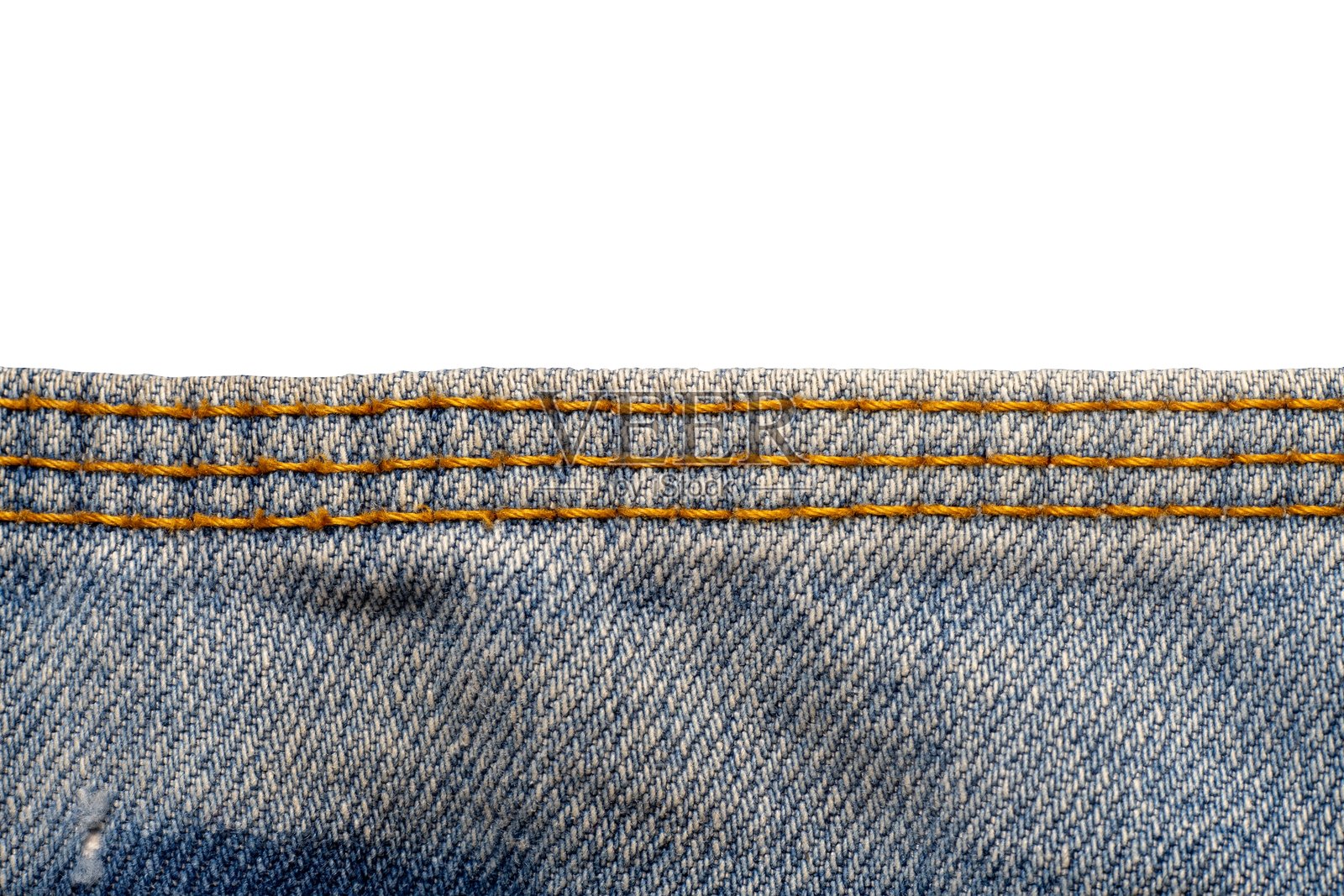 蓝色牛仔布纹理边框,孤立展示照片摄影图片