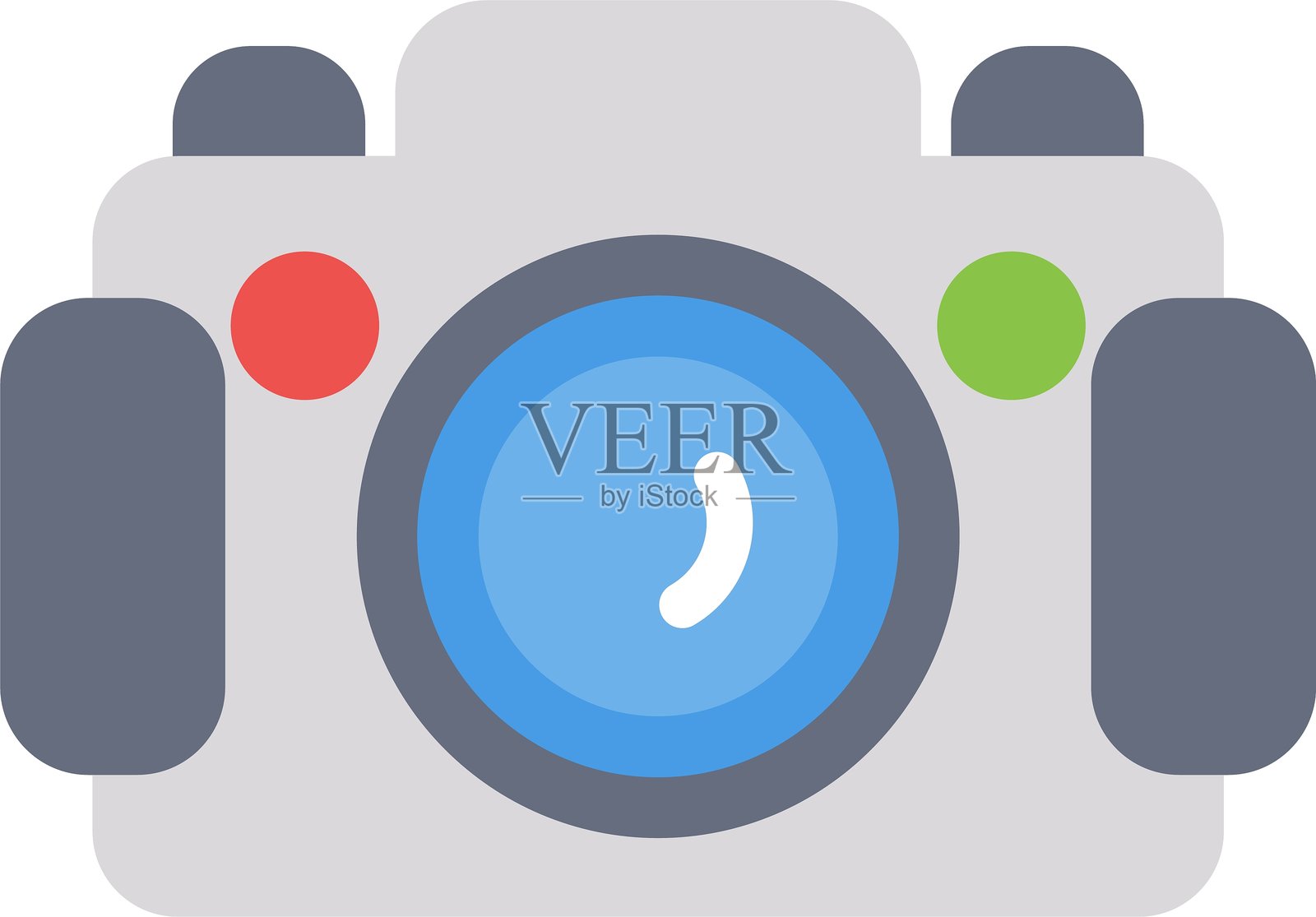 相机扁平图标设计插画图片素材