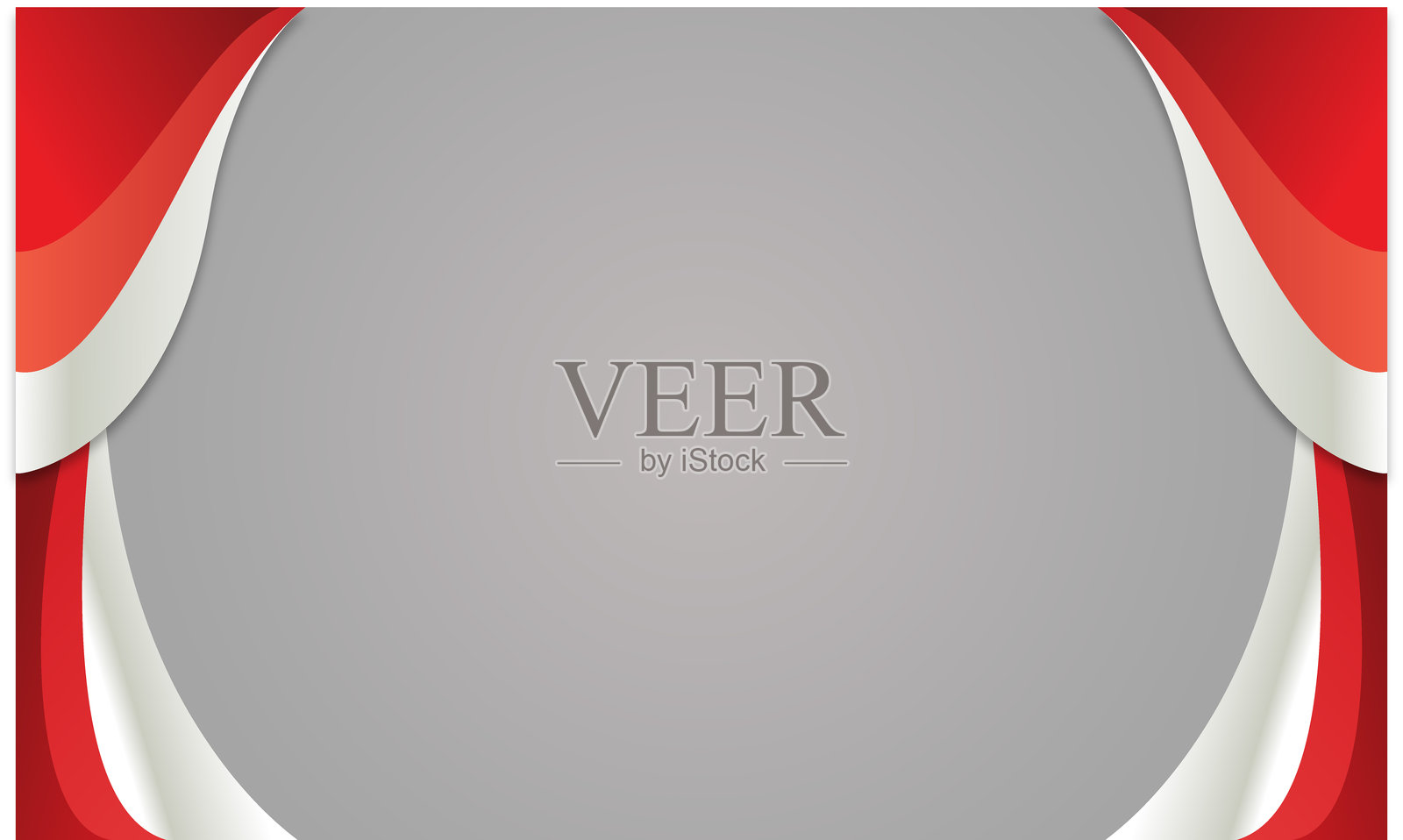 红白框架曲线背景,留有文字空间插画图片素材