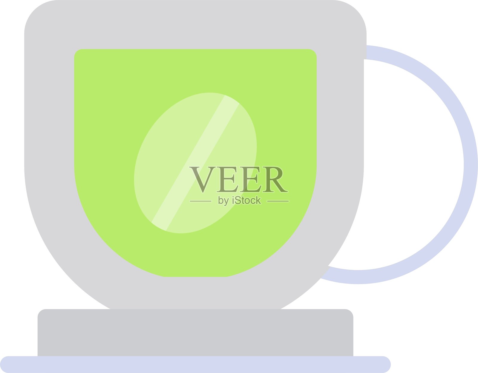 绿茶扁平图标设计插画图片素材