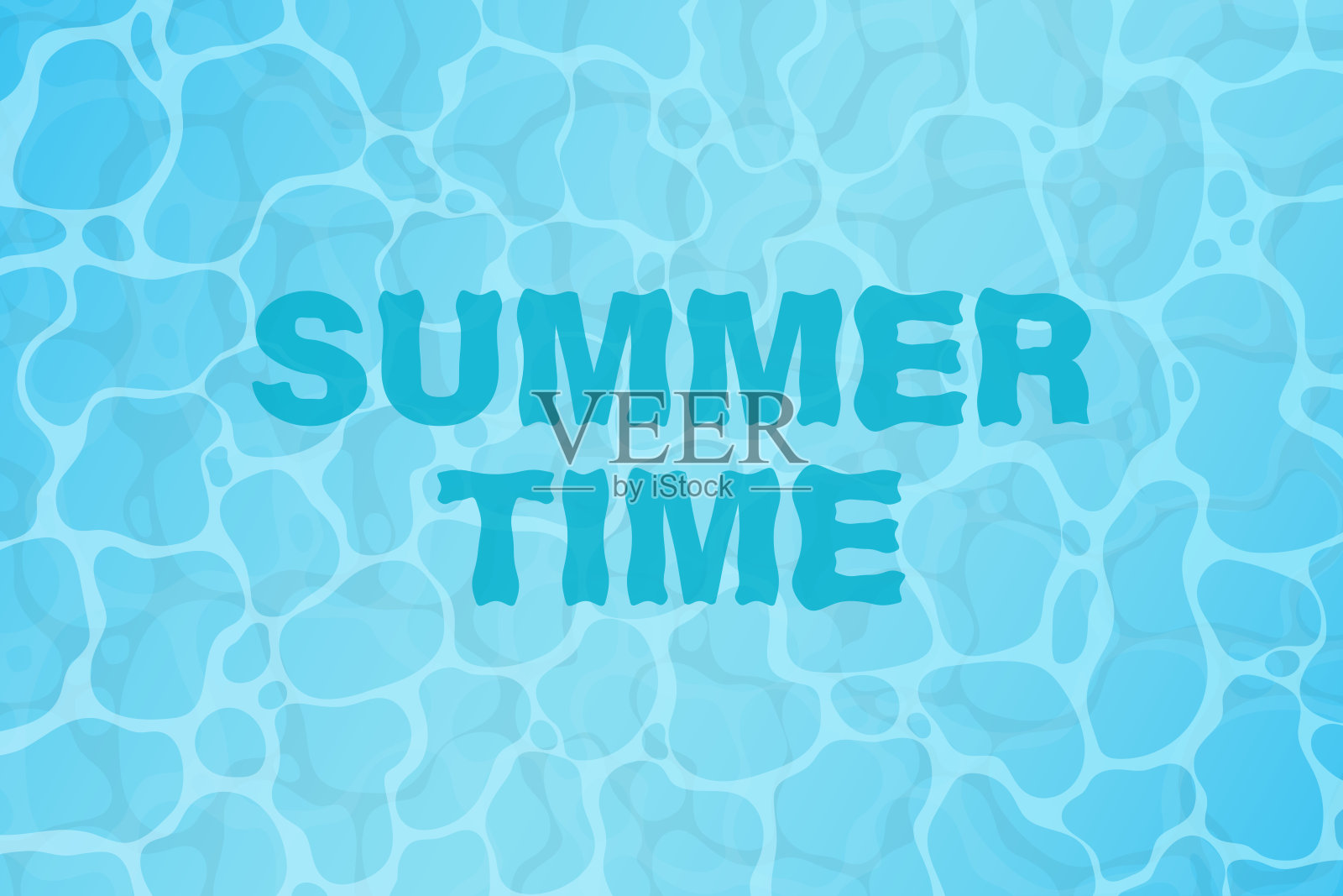 游泳池俯视背景。插画图片素材