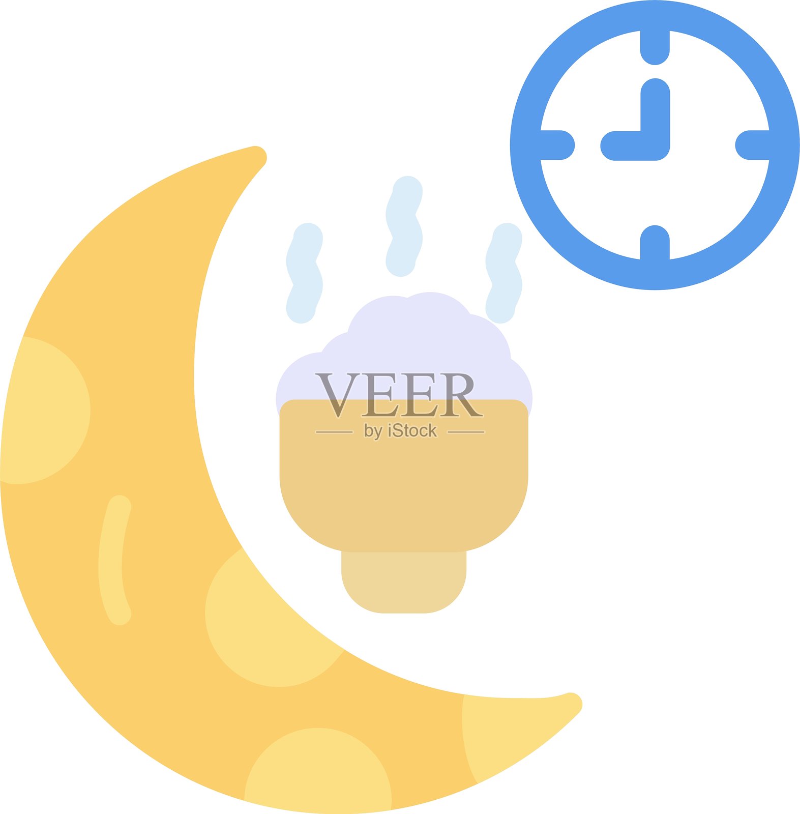 开斋节扁平图标设计插画图片素材