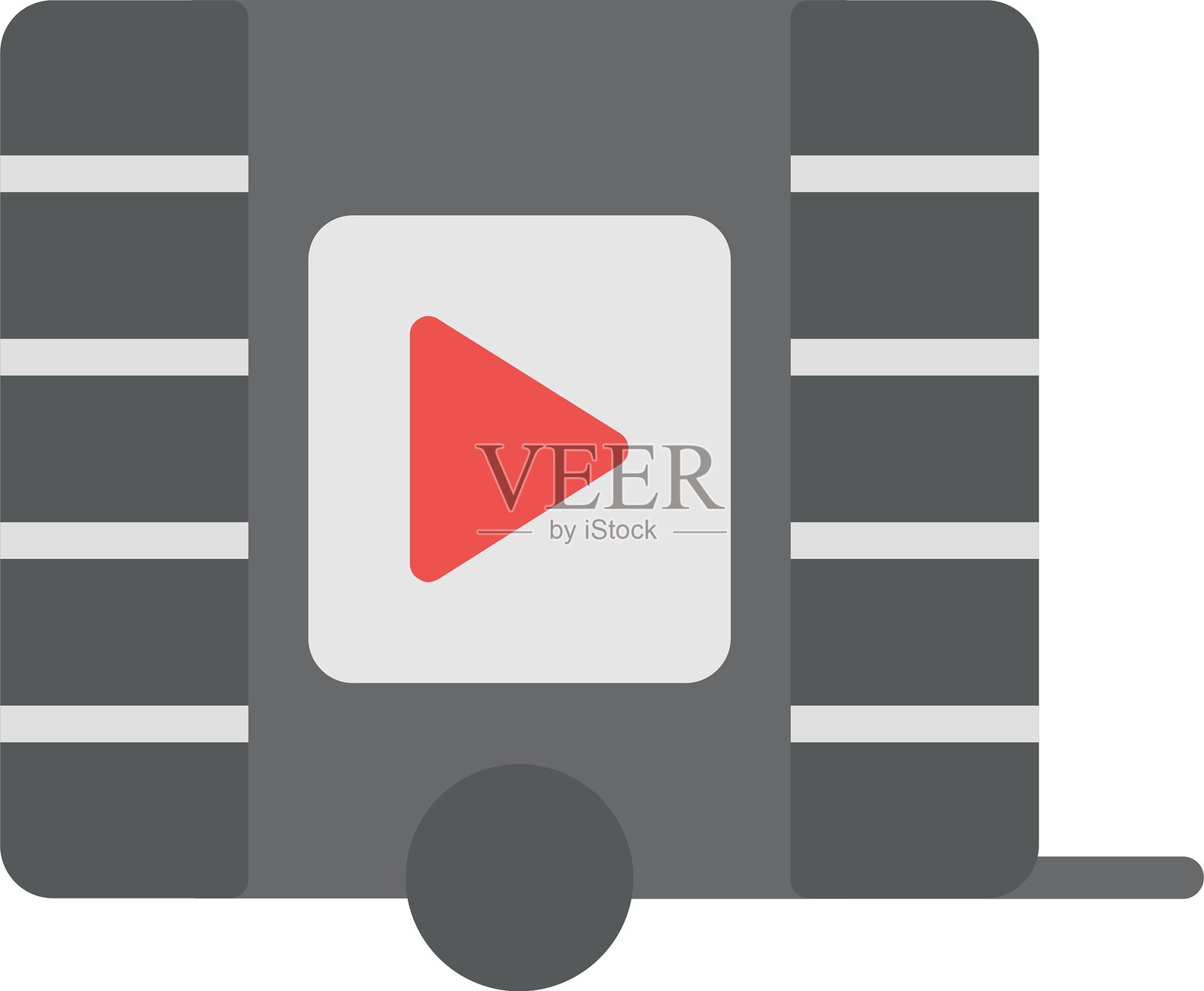 电影预告片扁平图标设计插画图片素材