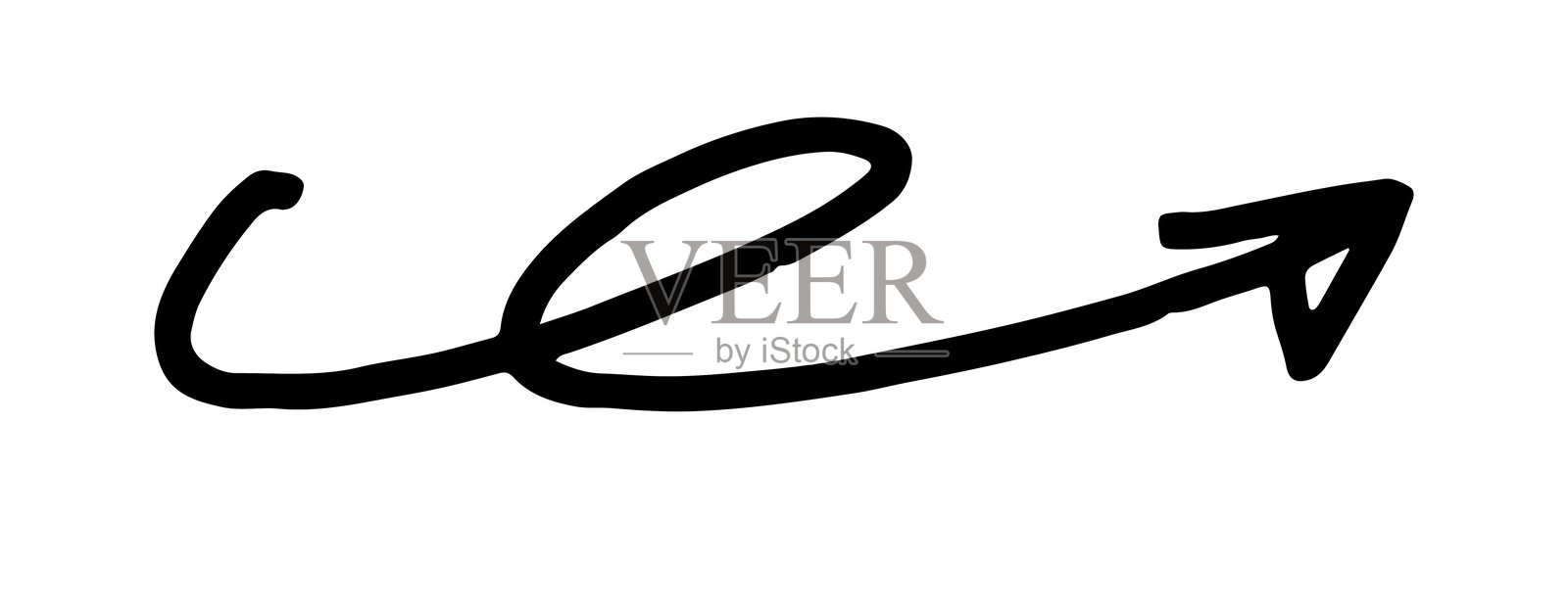 手绘向上右箭头矢量图插画图片素材