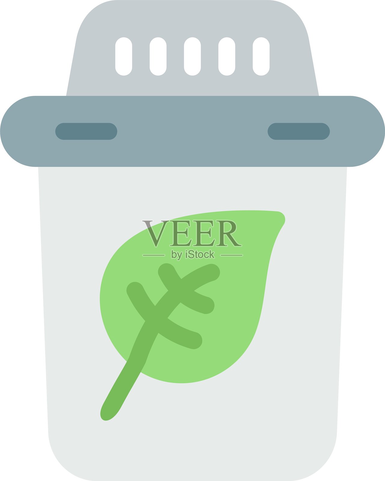 堆肥箱扁平图标设计插画图片素材