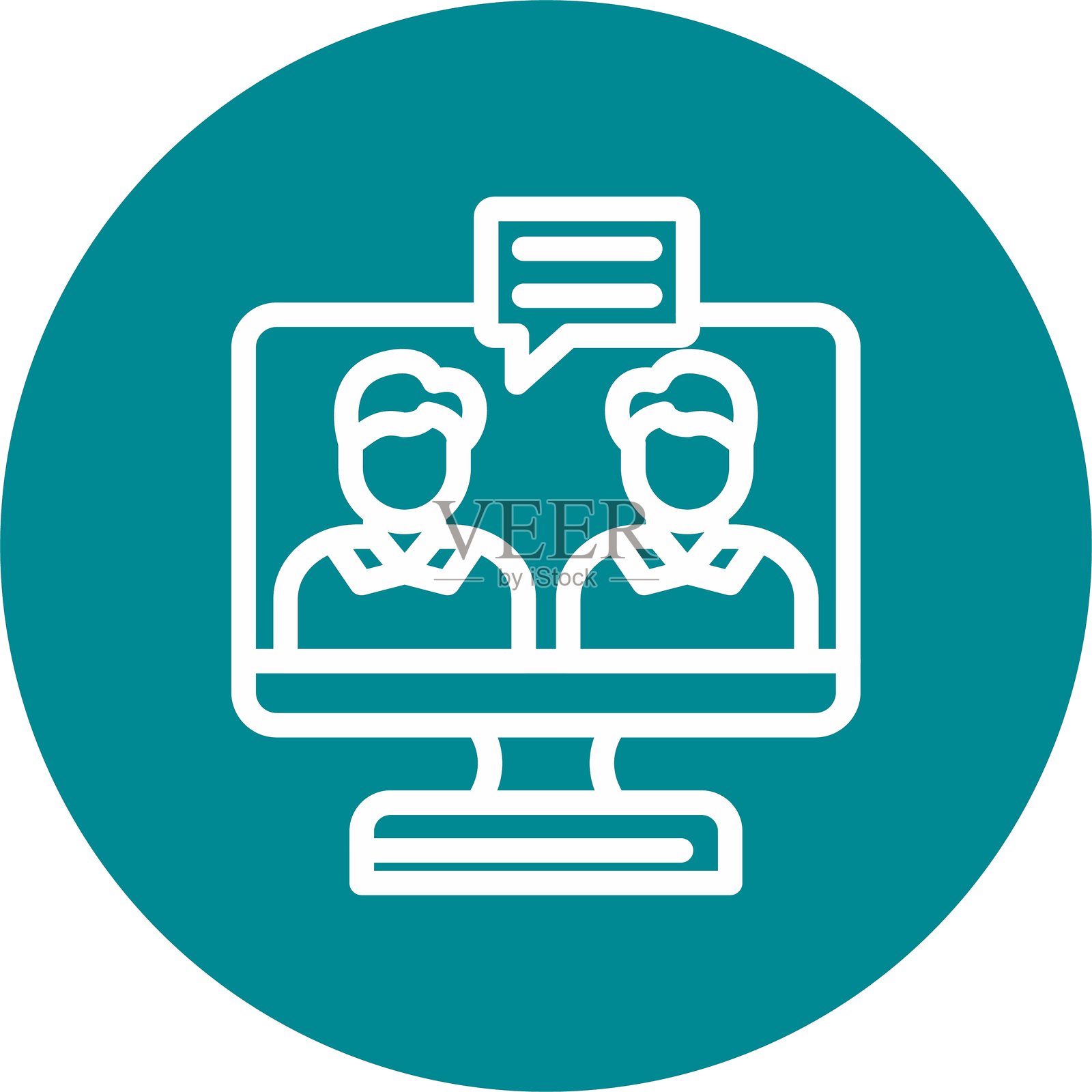 虚拟活动线圈风格图标设计插画图片素材