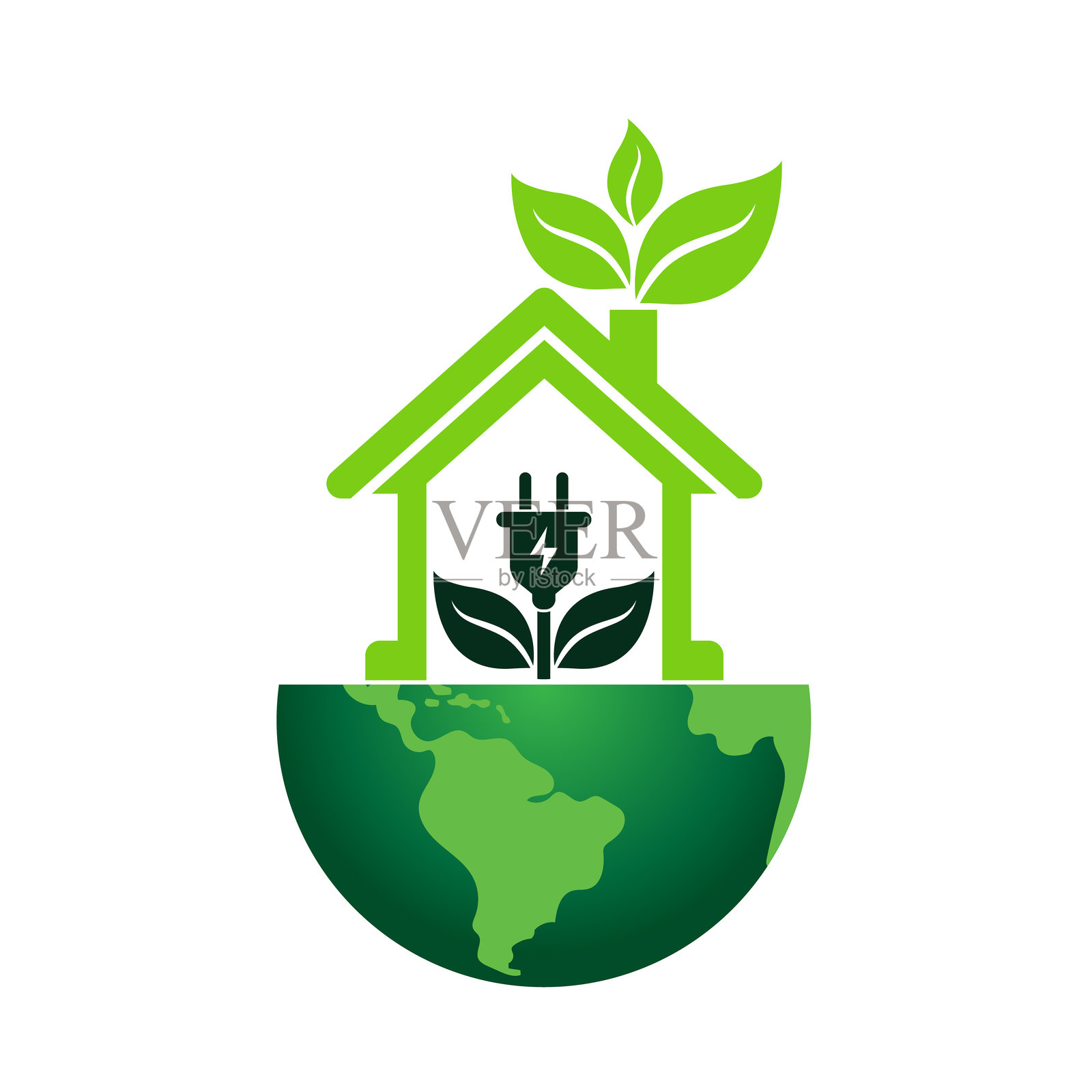 生态能源图标概念插画图片素材