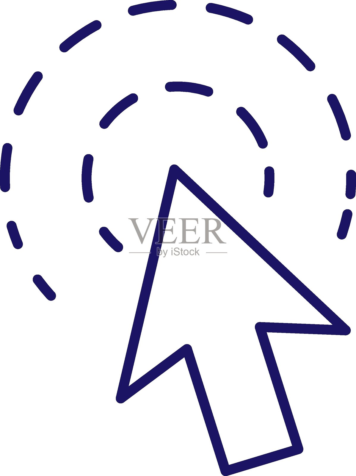 图形和网页设计、应用程序、广告、各种卡片的光标轮廓线性符号插画图片素材