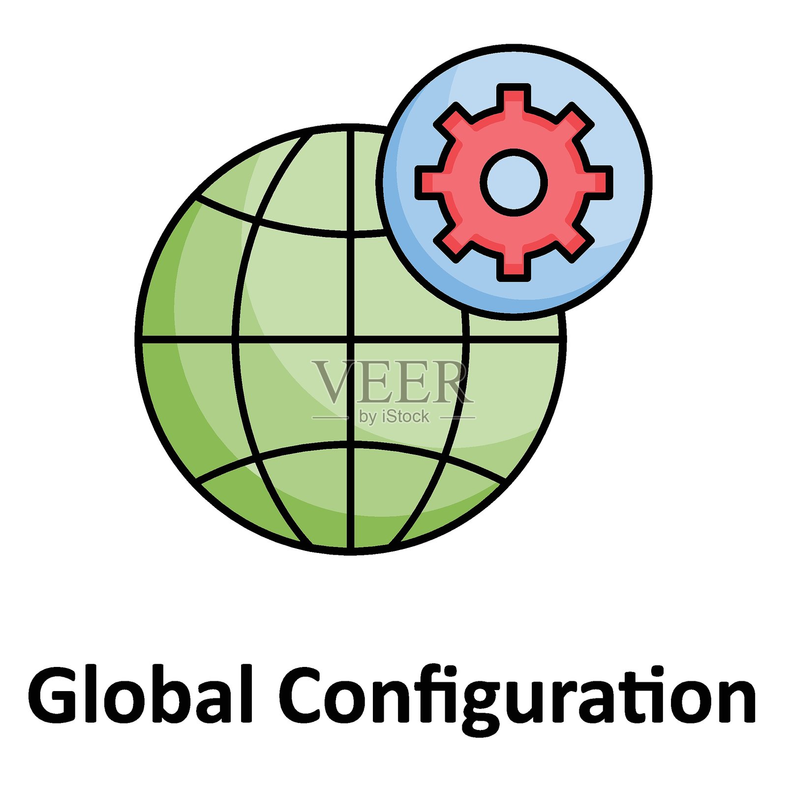 可轻松修改或编辑的会计师彩色矢量图标插画图片素材