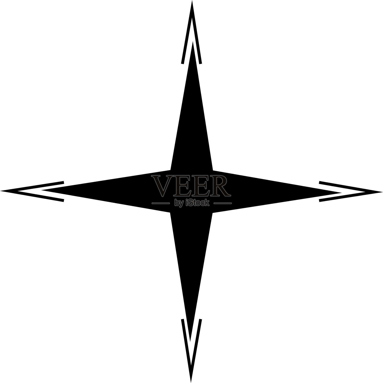 白色背景上的极简几何线性星形插画图片素材