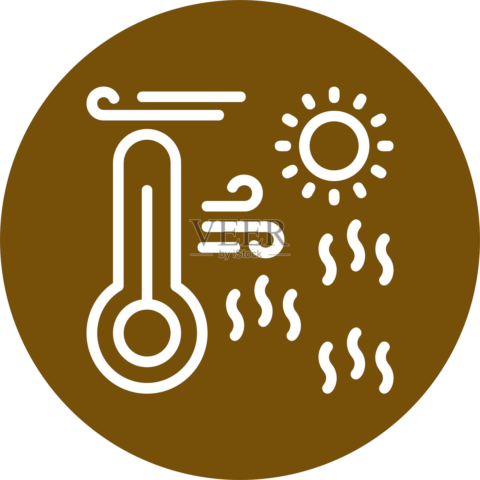 热浪线圈风格图标设计插画图片素材