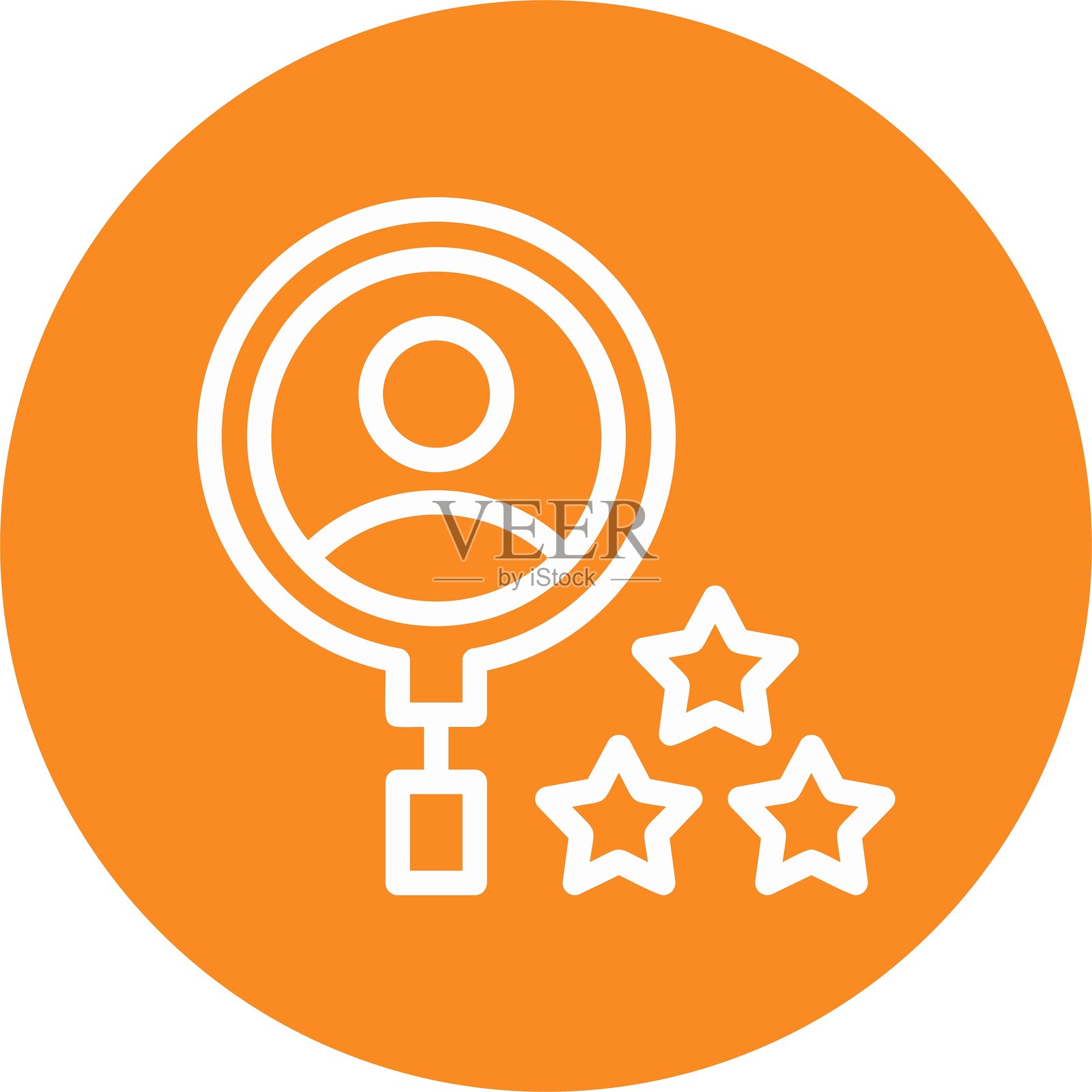 人才线圈风格图标设计插画图片素材