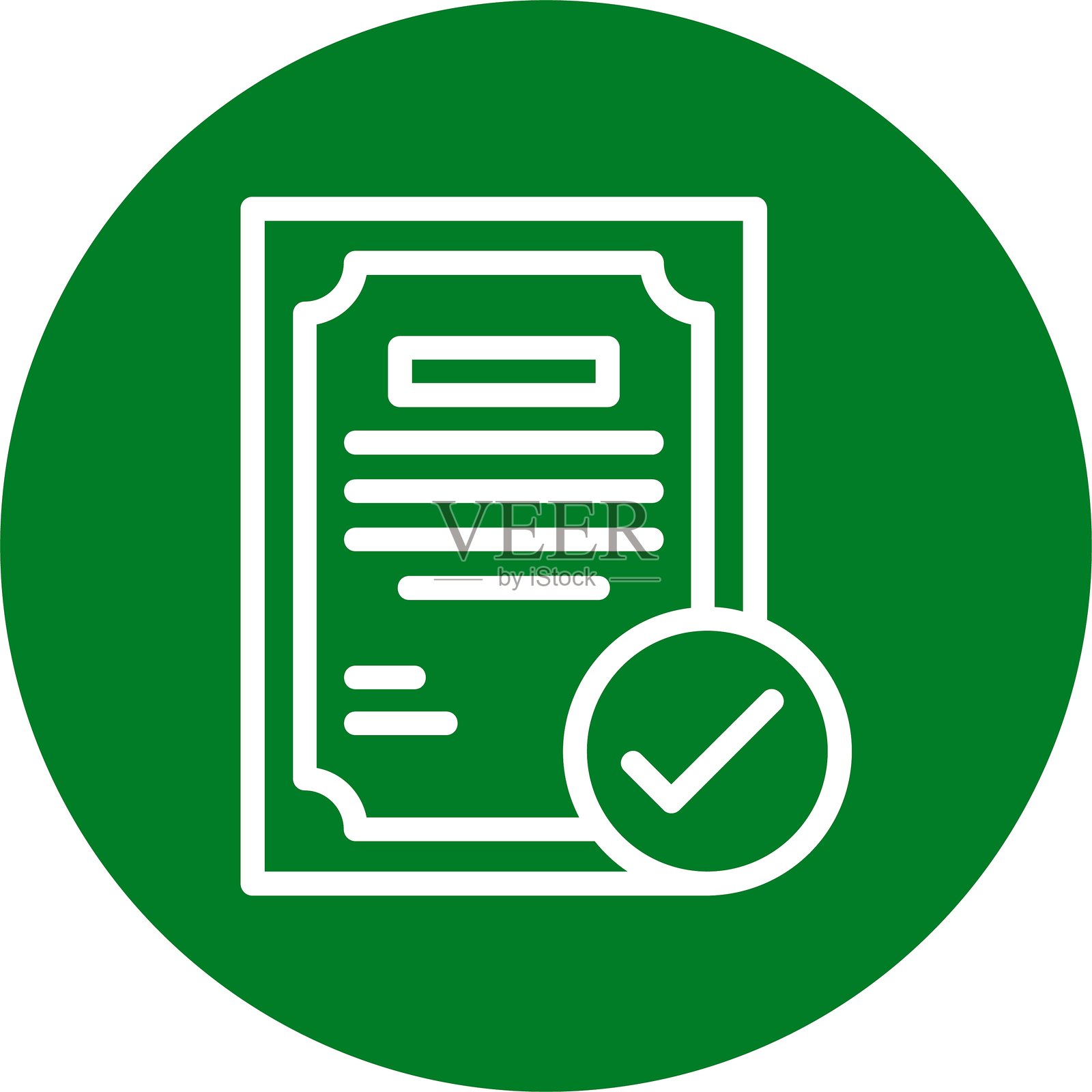 勾选标记线条风格图标设计插画图片素材