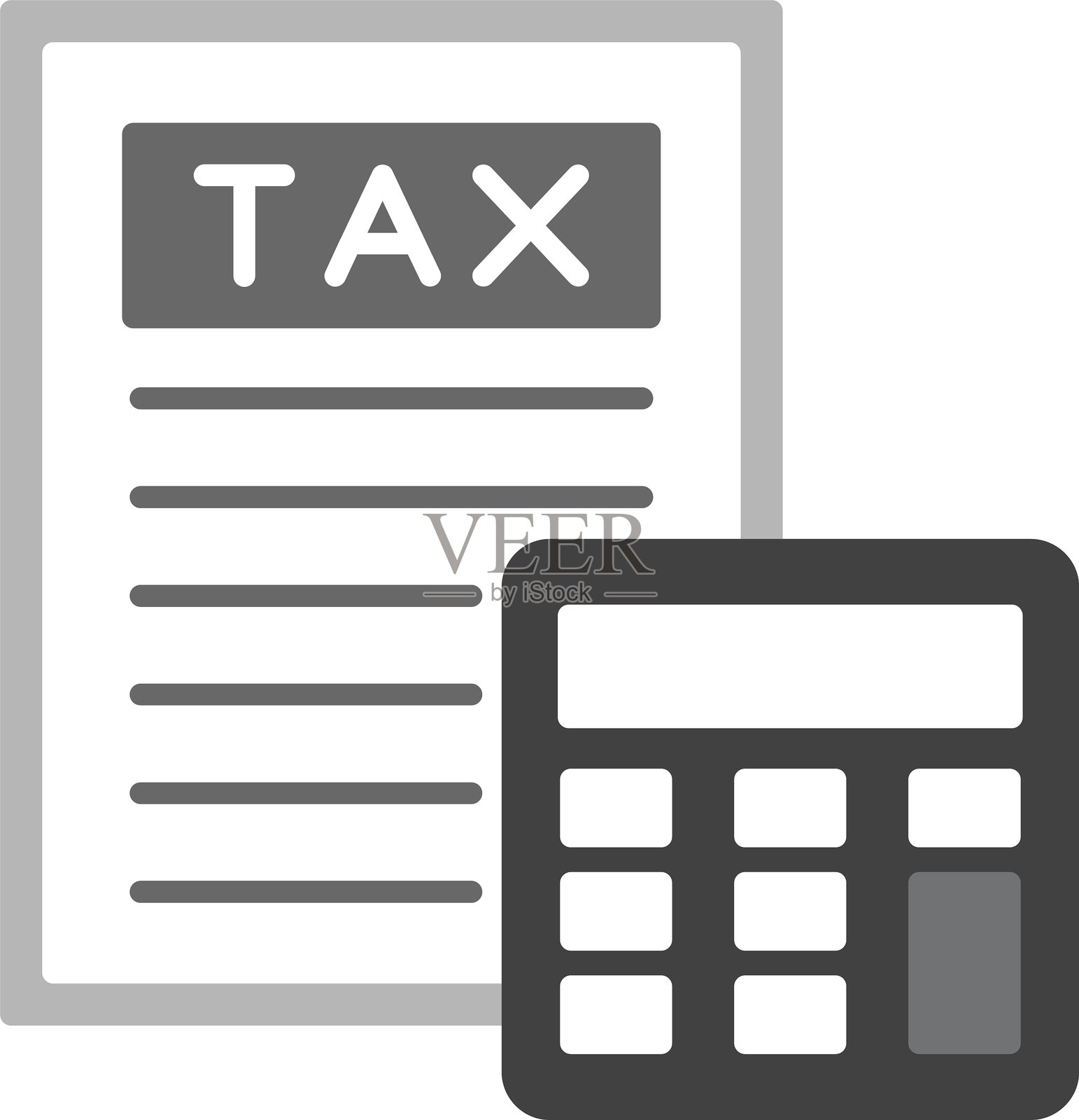 税务图标插画图片素材