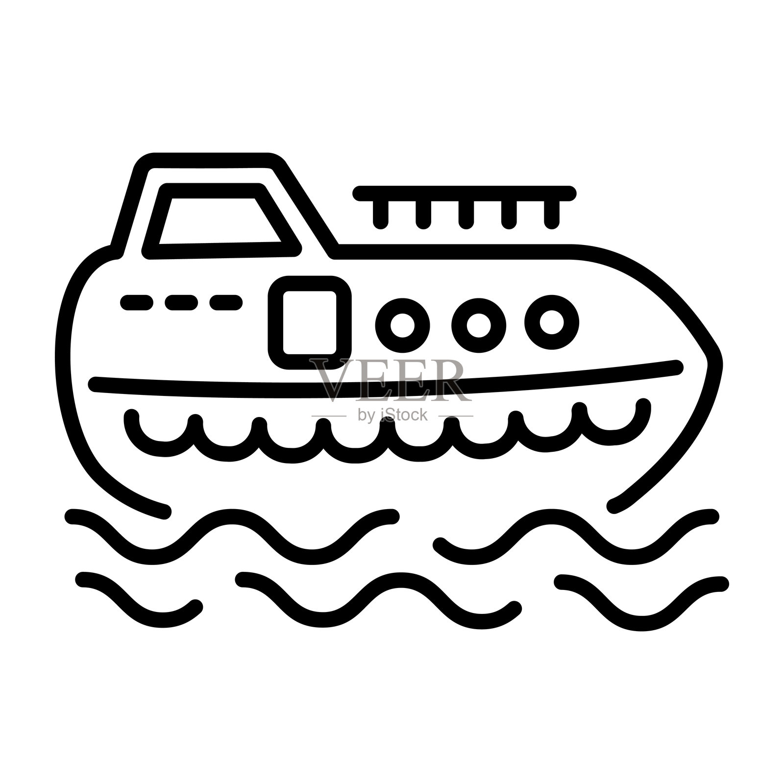 救生艇插画图片素材