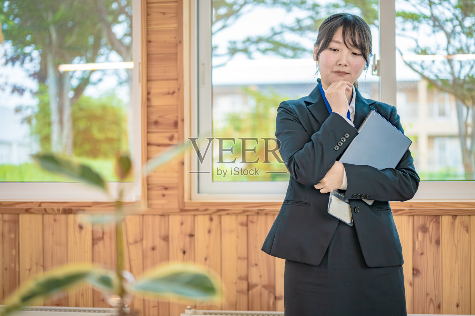 平板电脑和工作照片摄影图片