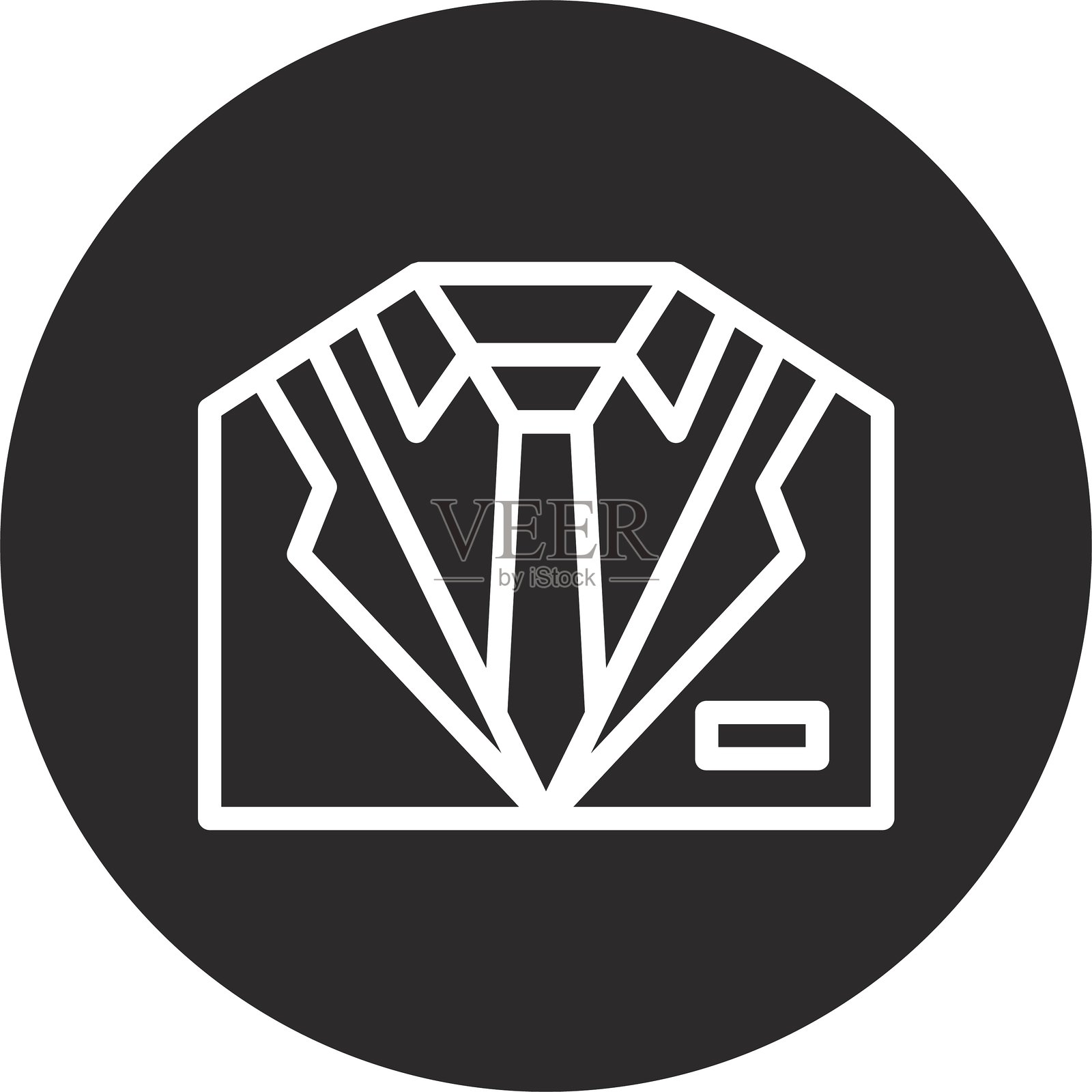 黑色反向圆形礼服插画图片素材