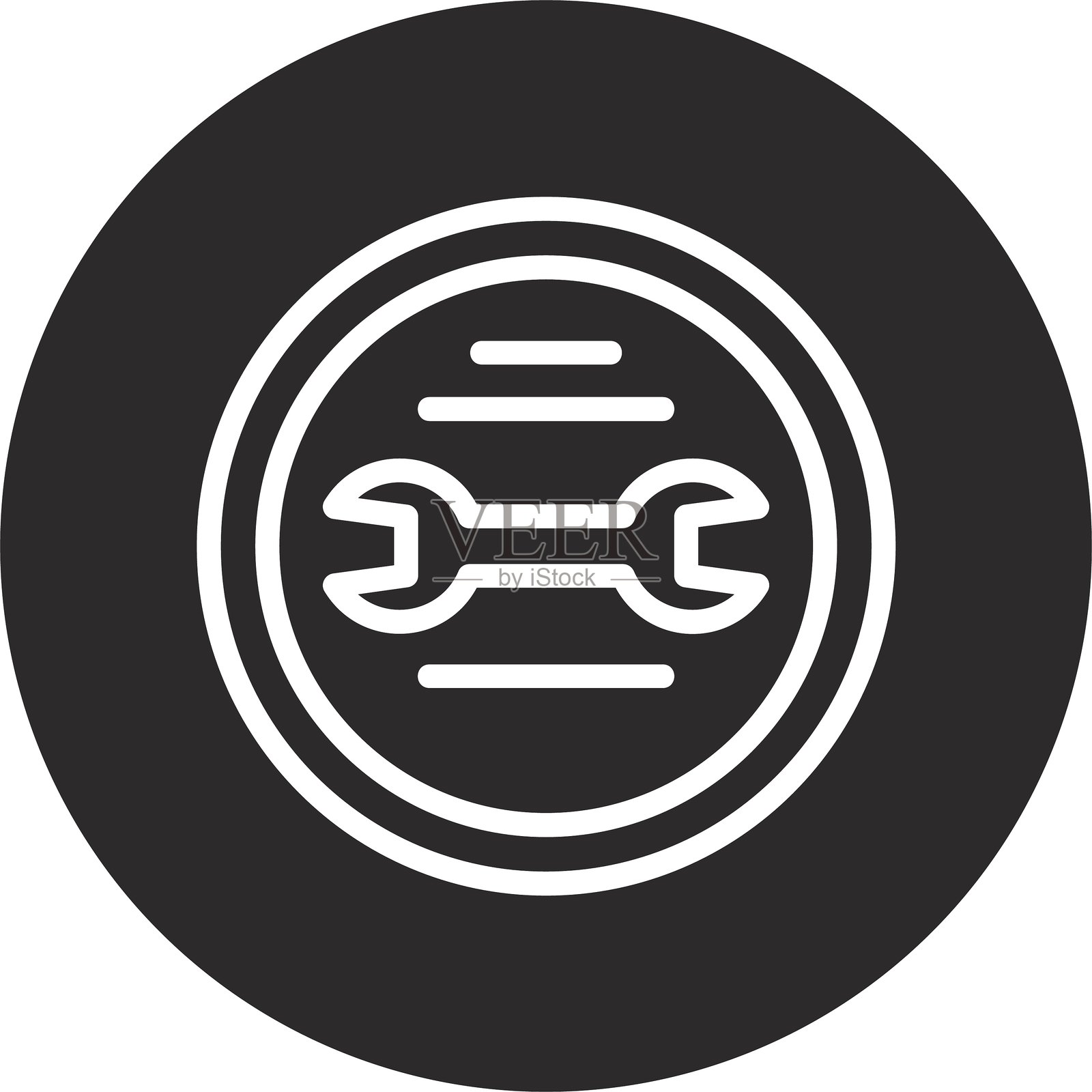 黑色倒圆角徽章插画图片素材