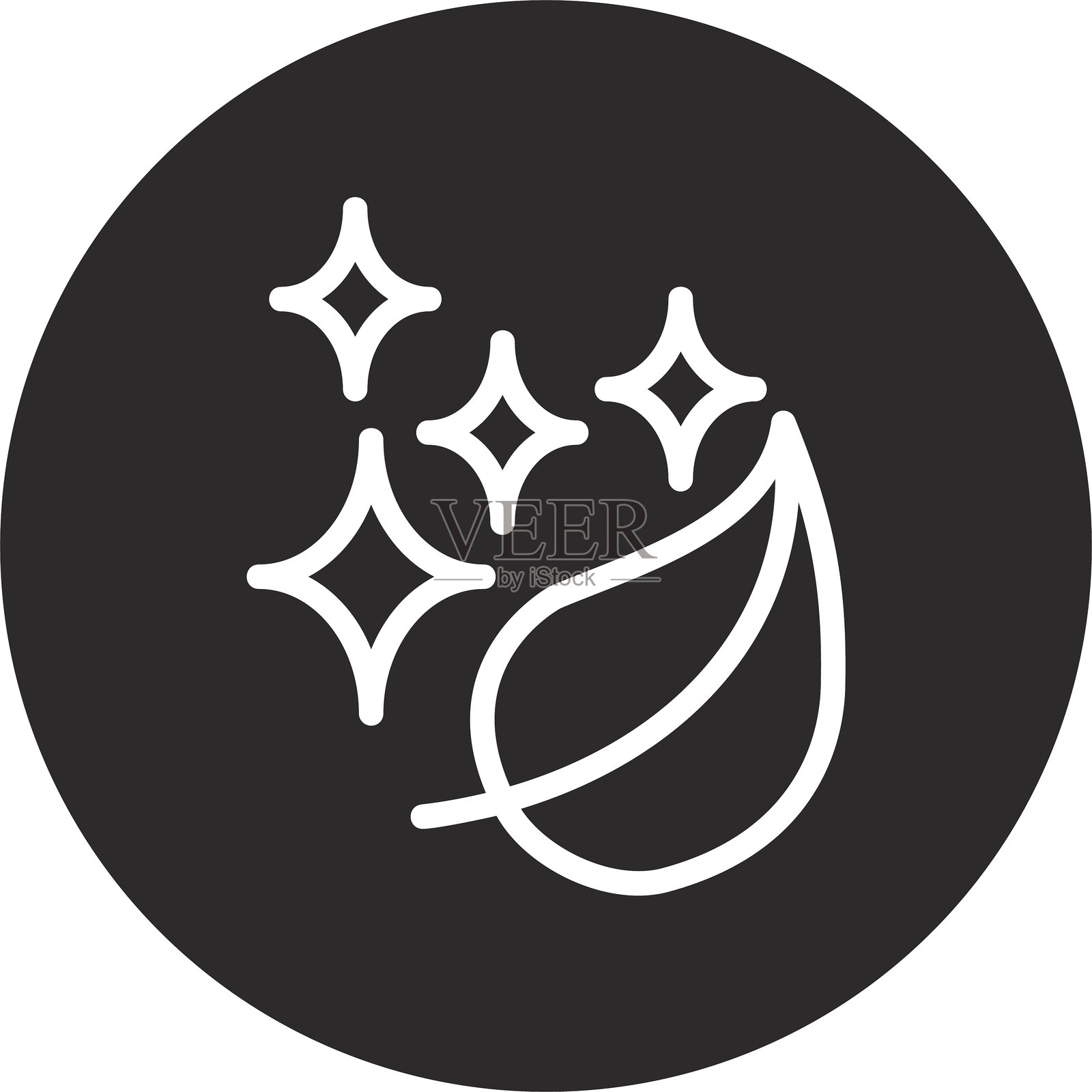 自然光反转圆形黑色插画图片素材