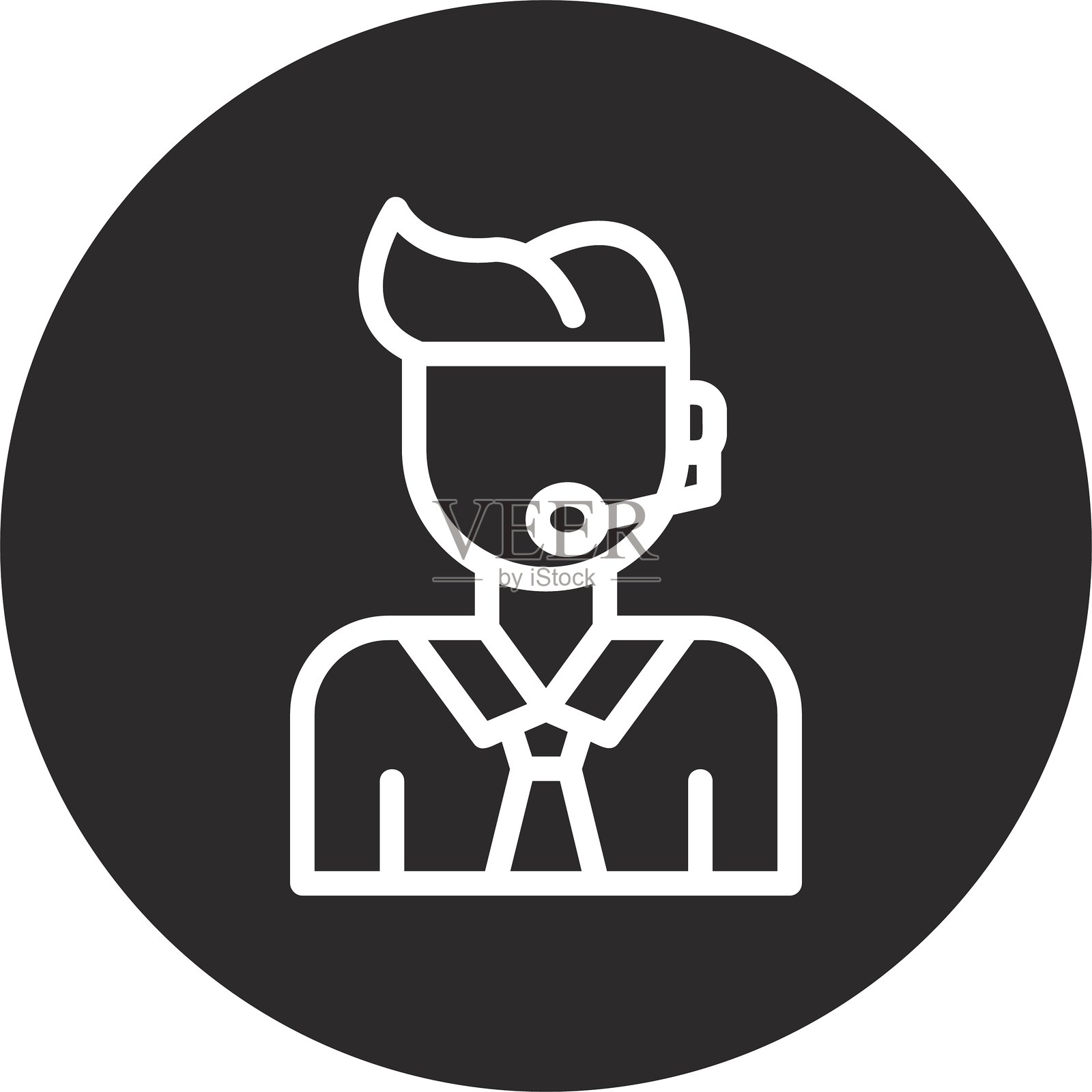 代理反向圆形黑色插画图片素材