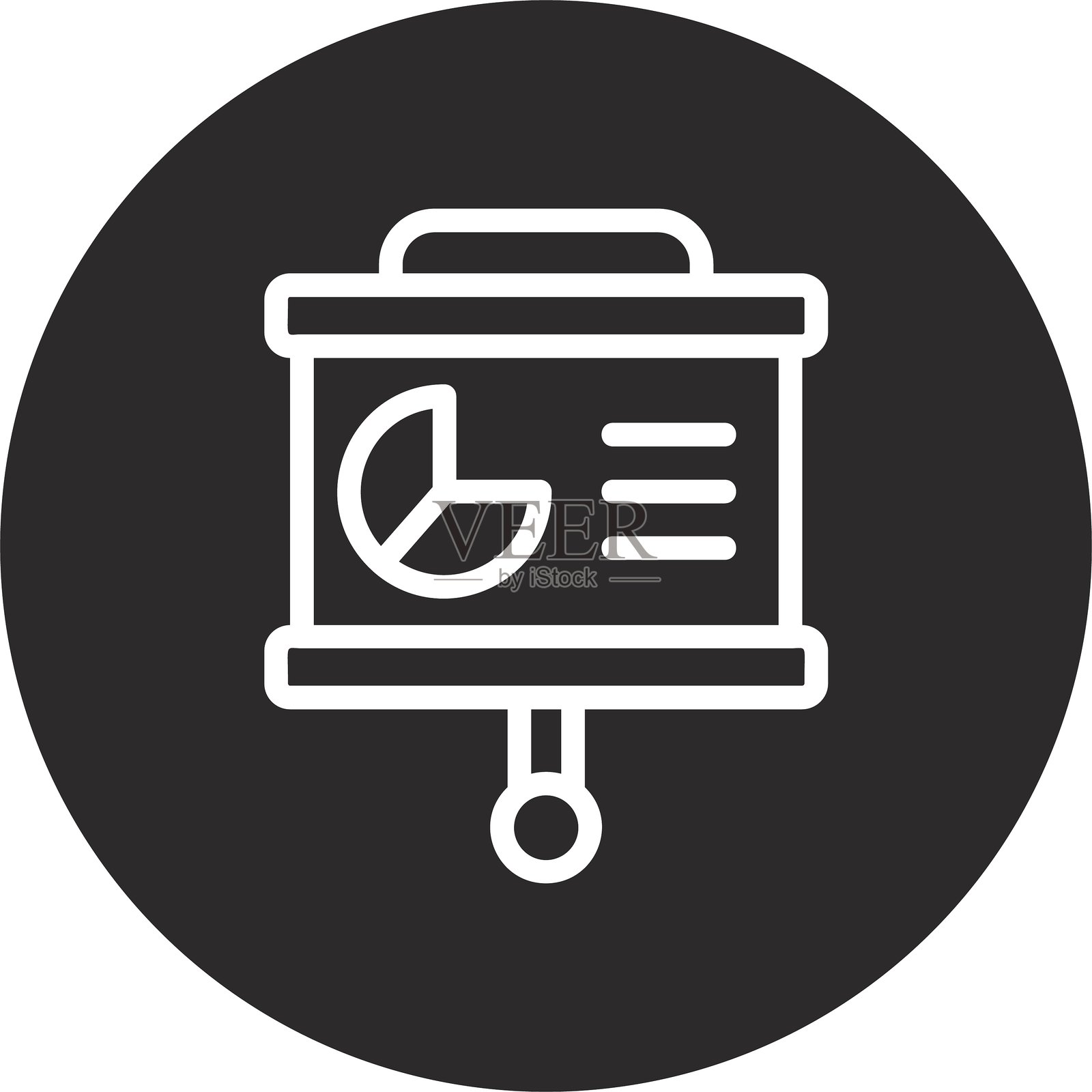 黑色倒置圆形演示插画图片素材