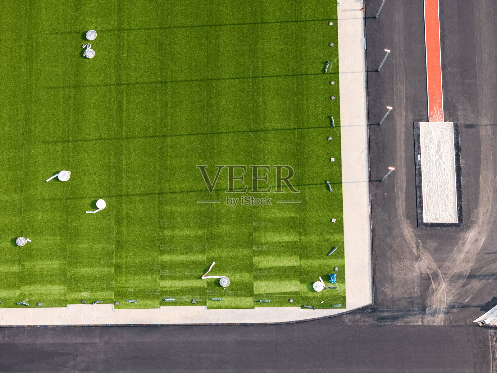 维护良好的运动场的鸟瞰图照片摄影图片