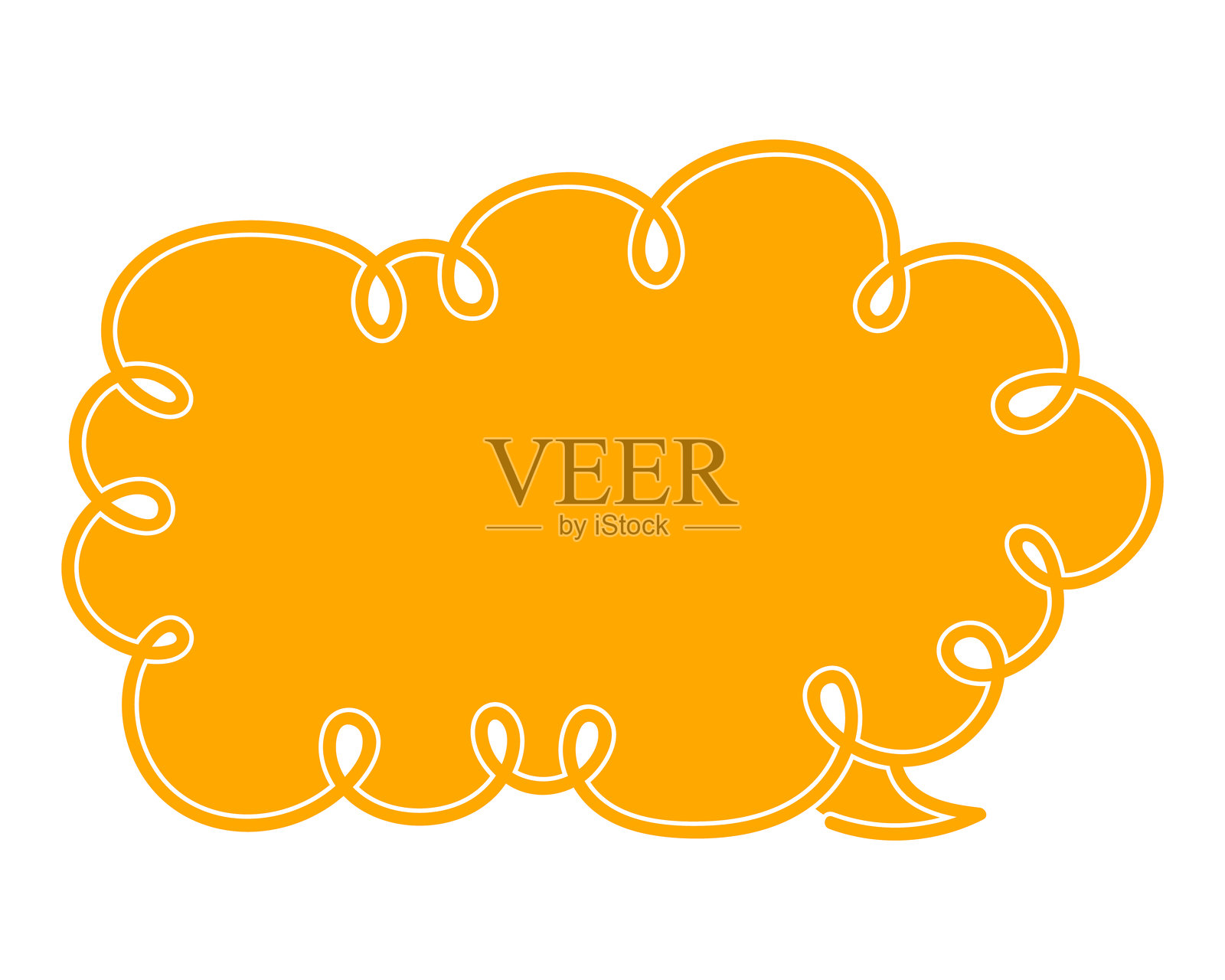 简单的彩色爆炸云形状插画图片素材