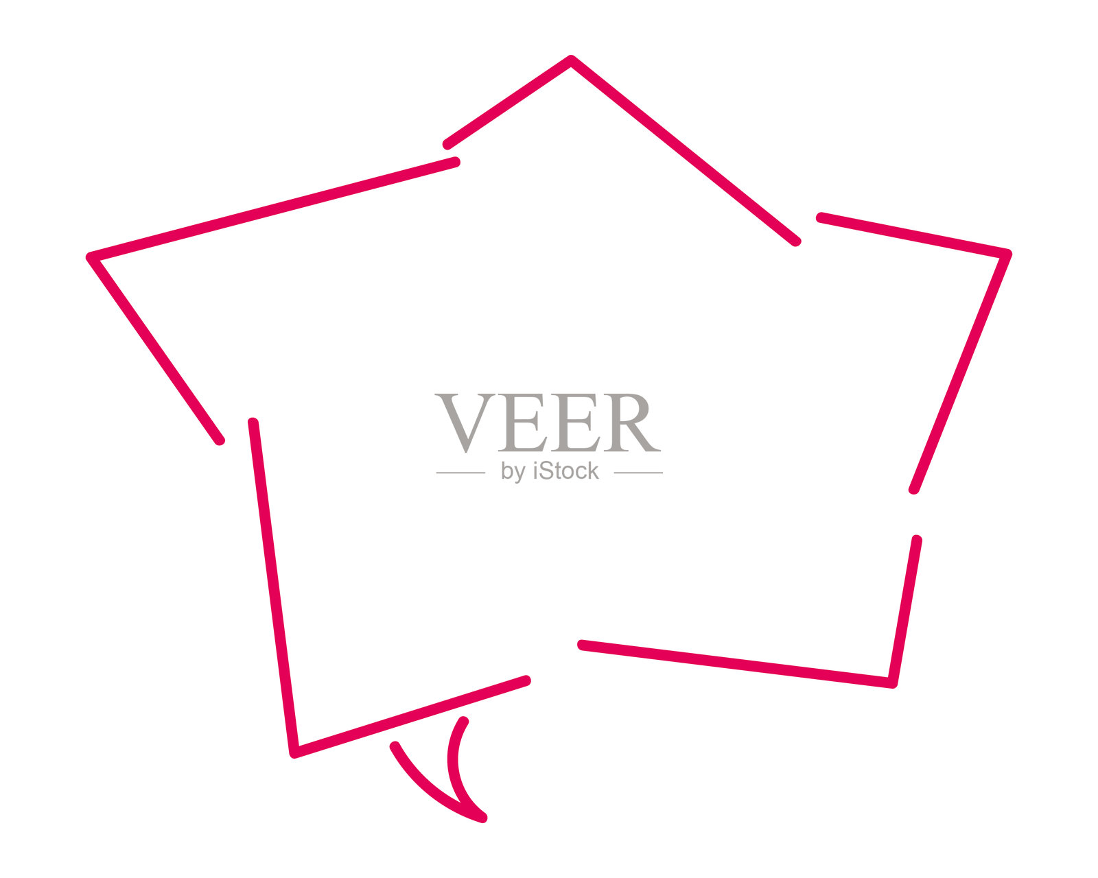 简单的锯齿形对话气泡插画图片素材