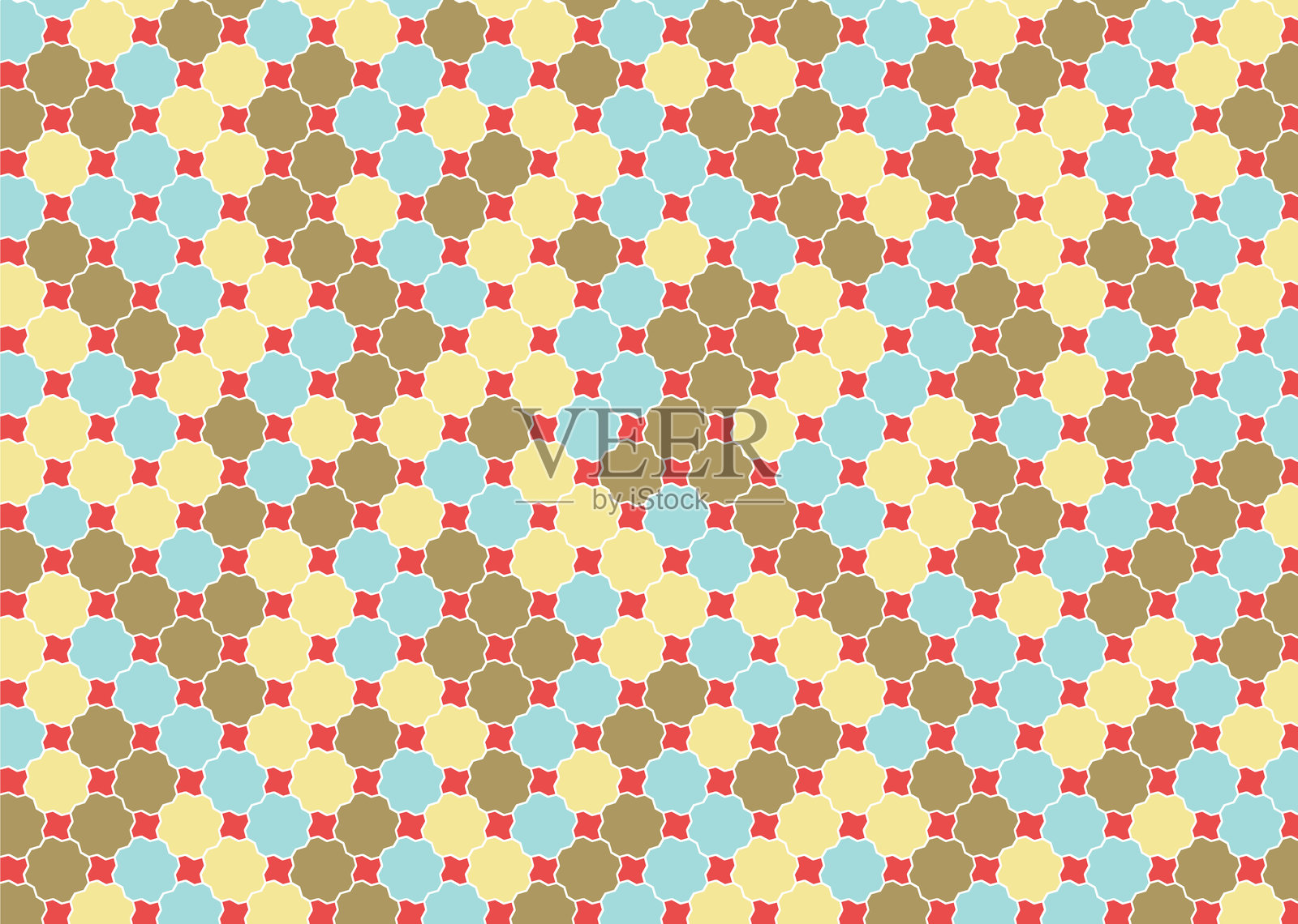 几何图案瓷砖背景插画图片素材