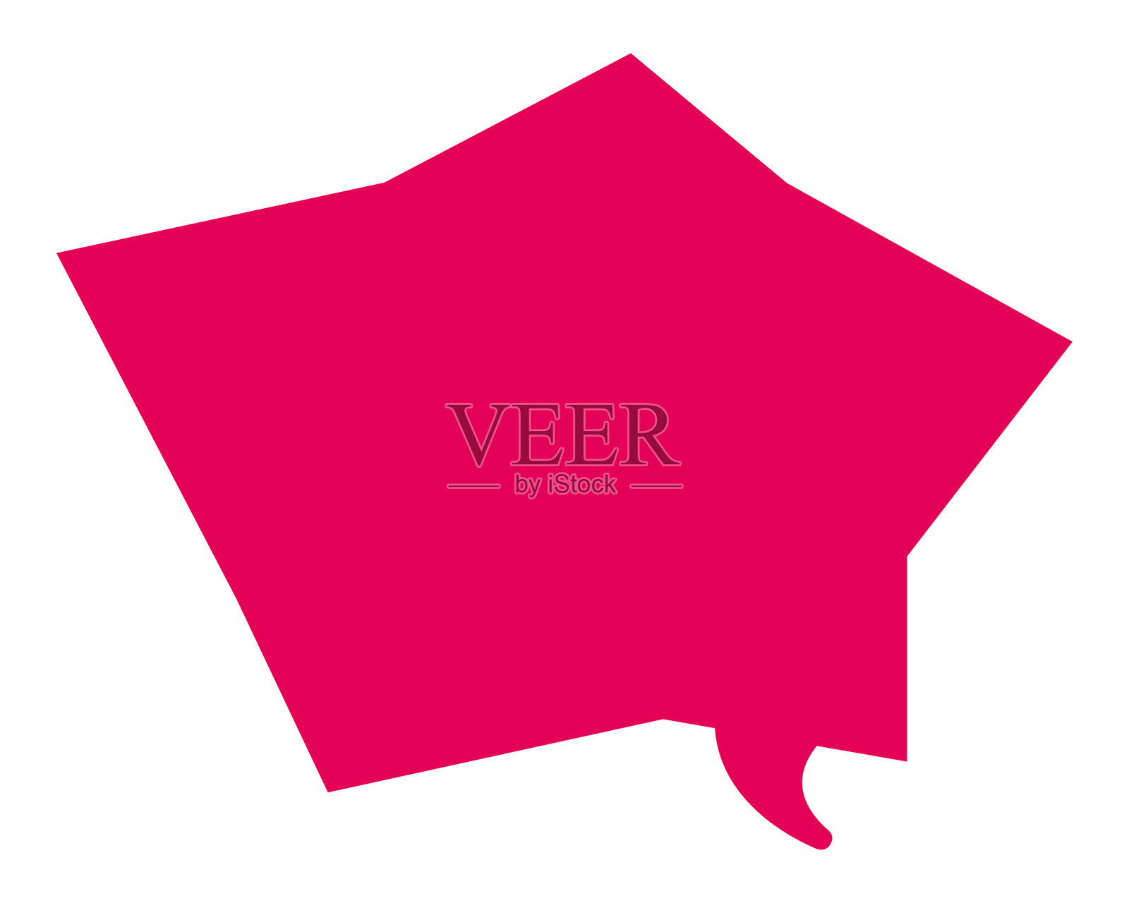 简单的彩色锯齿形对话气泡插画图片素材