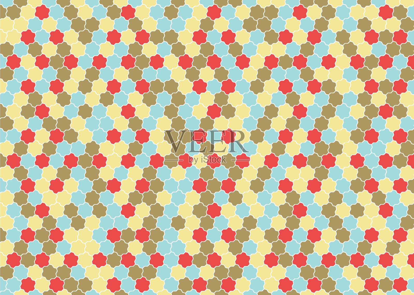 几何图案瓷砖背景插画图片素材