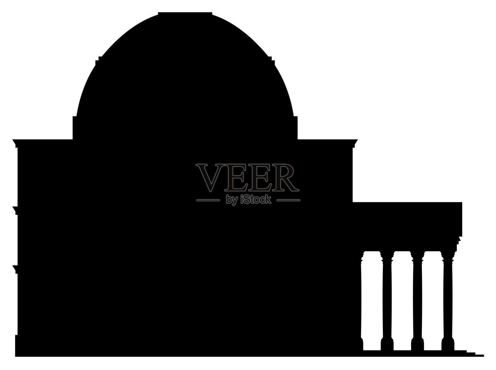 罗马万神殿插画图片素材